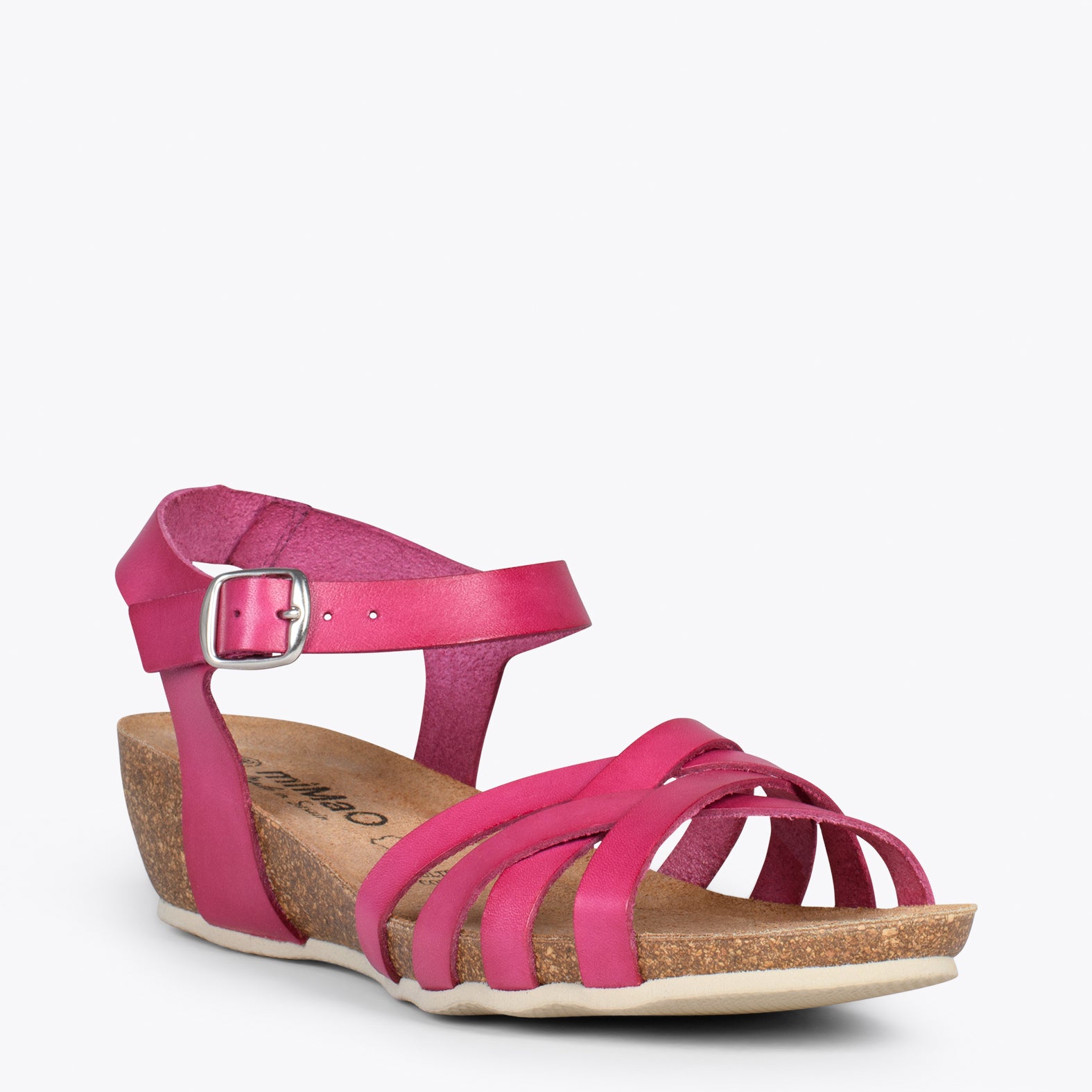 HANAE – PINK BIO flat sandals with straps