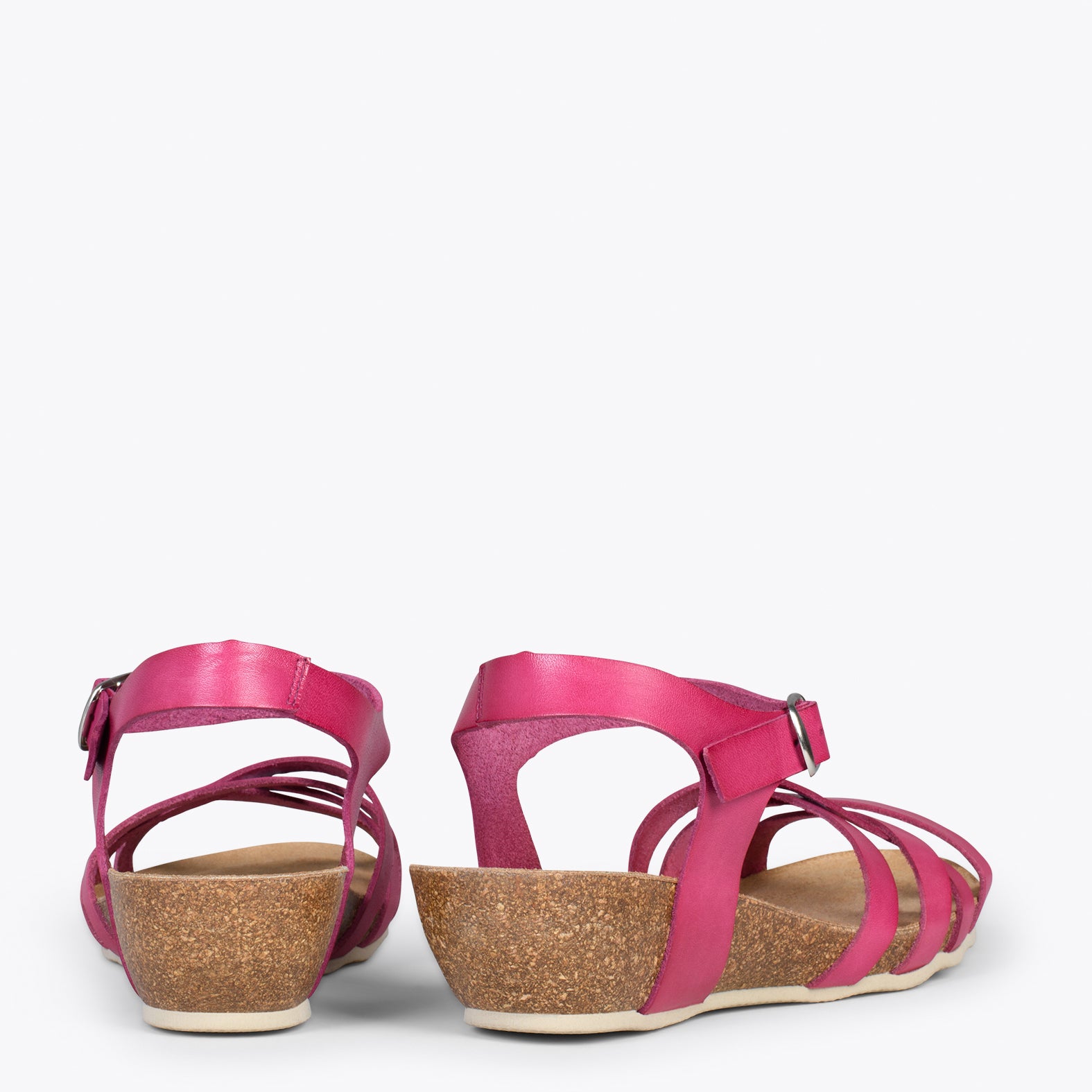 HANAE – PINK BIO flat sandals with straps