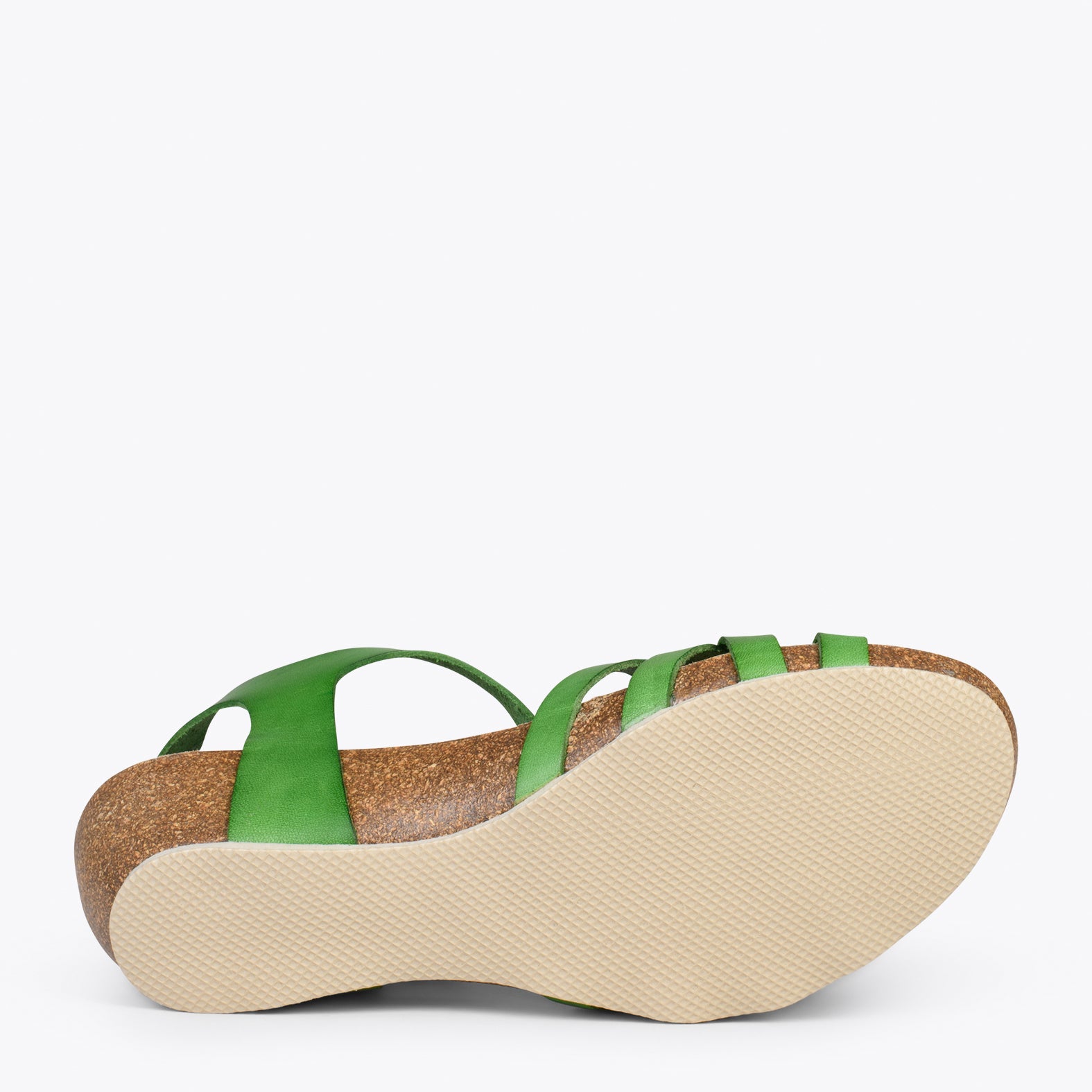 HANAE – GREEN BIO flat sandals with straps