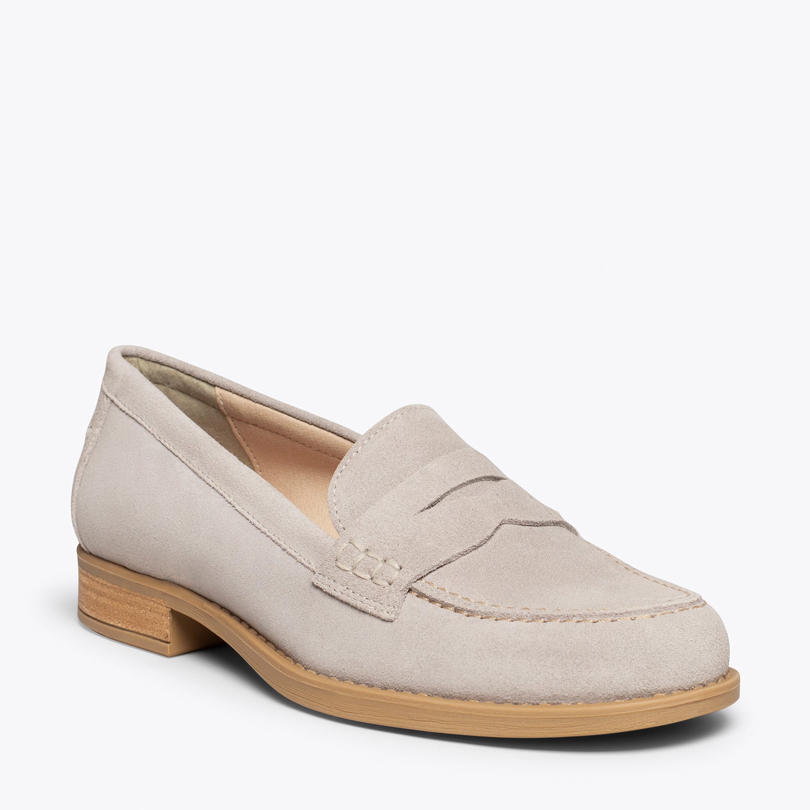 CASTELLANO – GREY suede leather moccasin