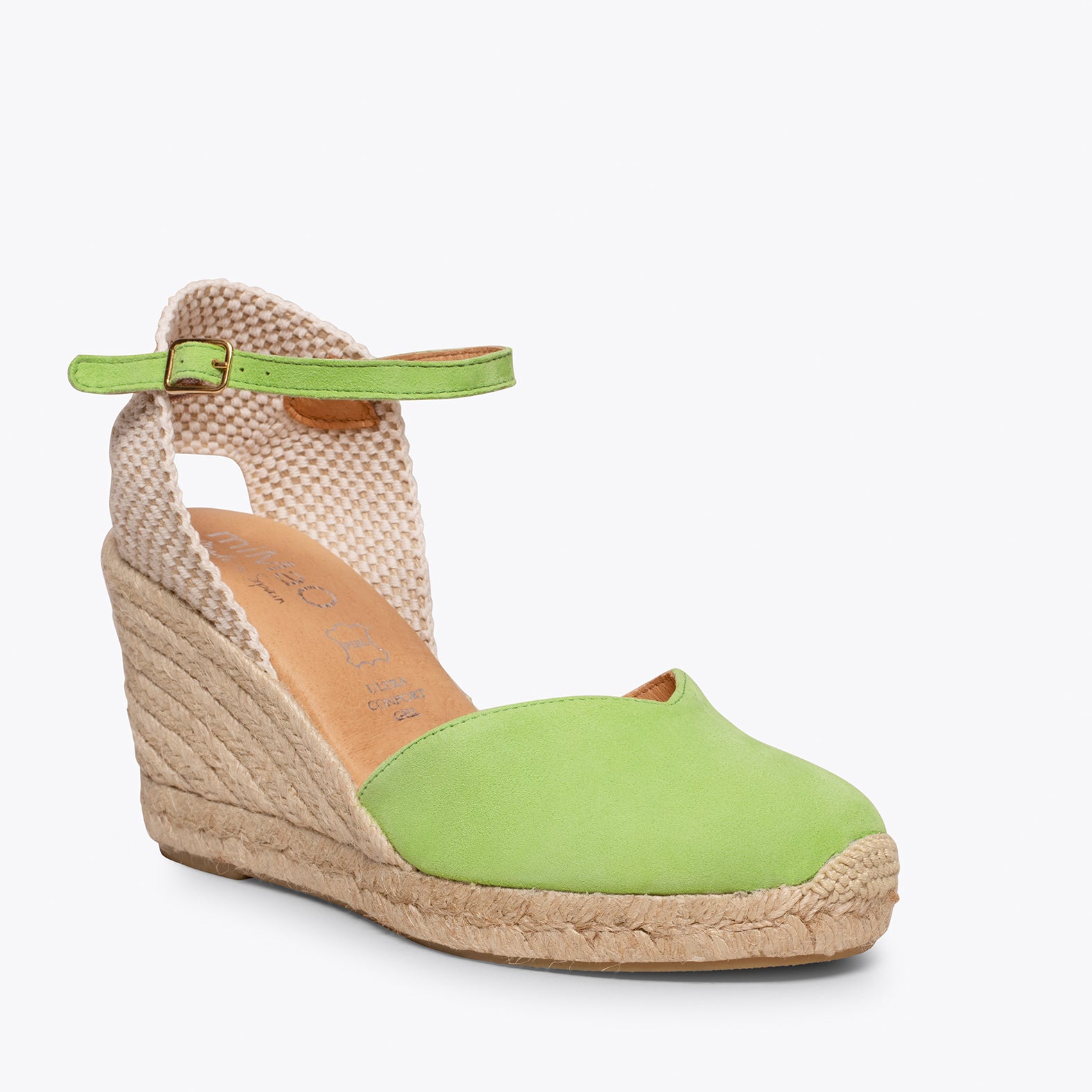 Esparto Wedges Green Apple Espadrille for Woman nerja miMaO