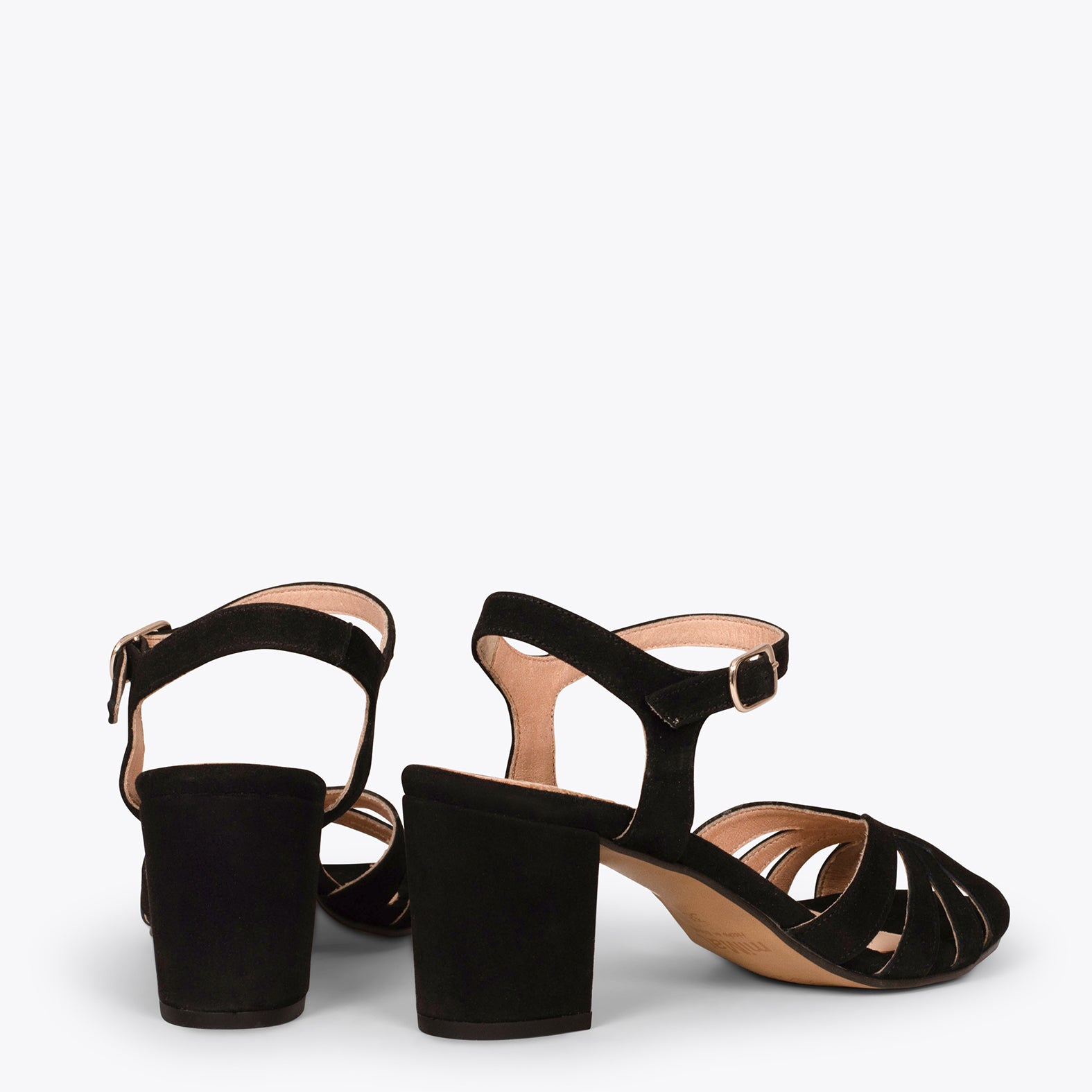 MUSE – BLACK block heel sandals
