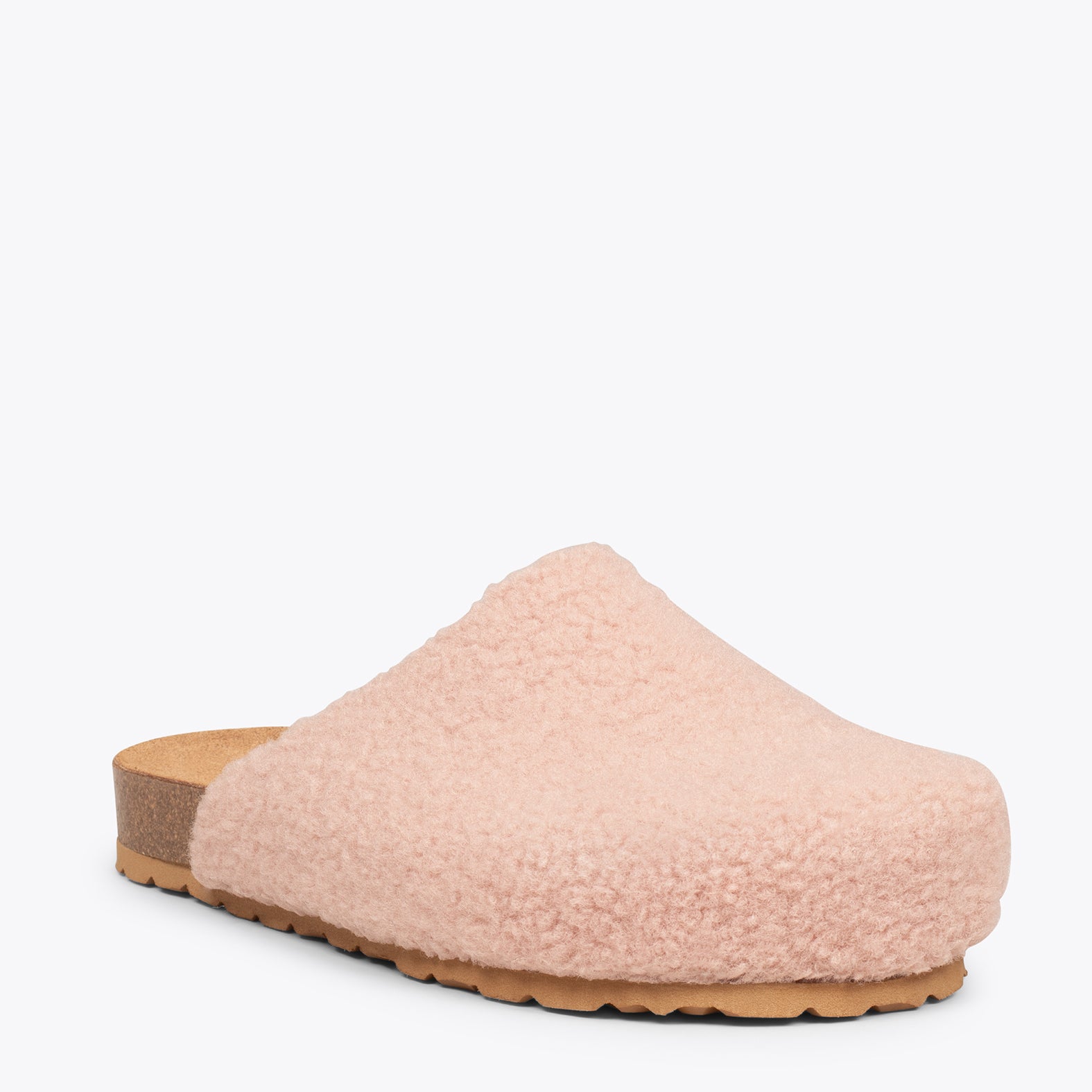 DREAMING - Chaussons fourrure mouton ROSE