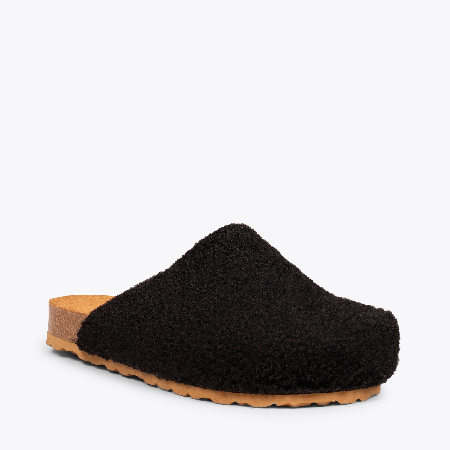 DREAMING - BLACK fluffy home slipper