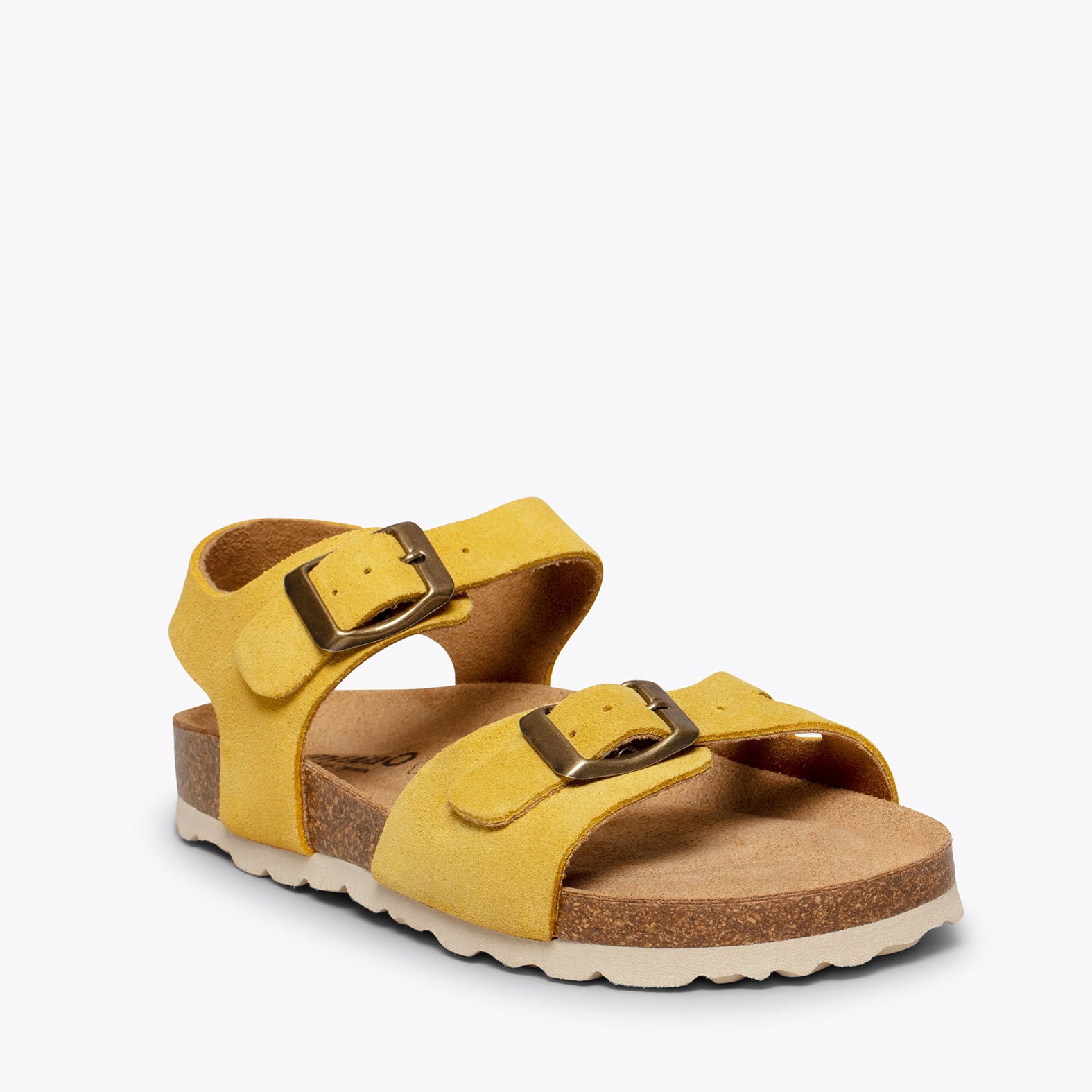 POLO – YELLOW suede bio sandal for kids