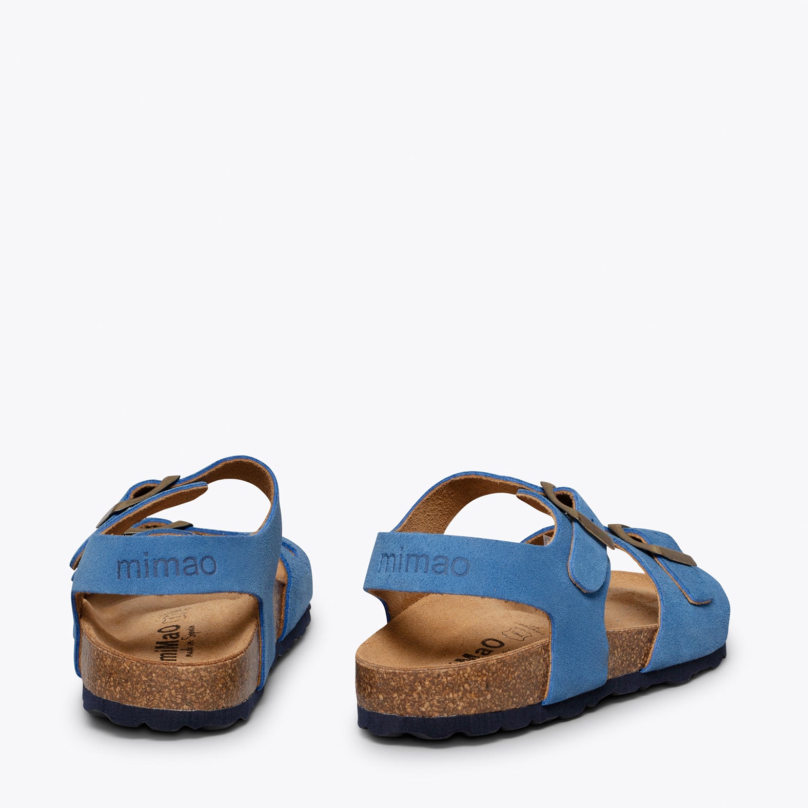 POLO – BLUE suede bio sandal for kids