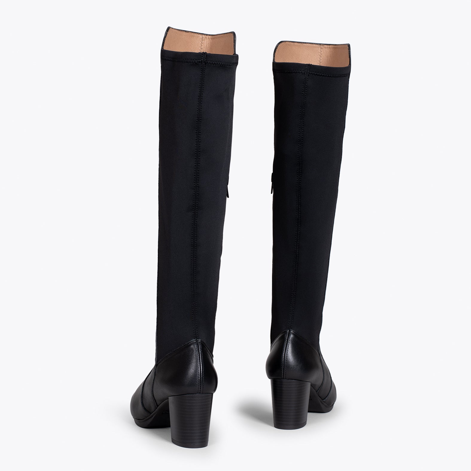 SUNSET – Botas de tacón elásticas NEGRO napa - miMaO ®