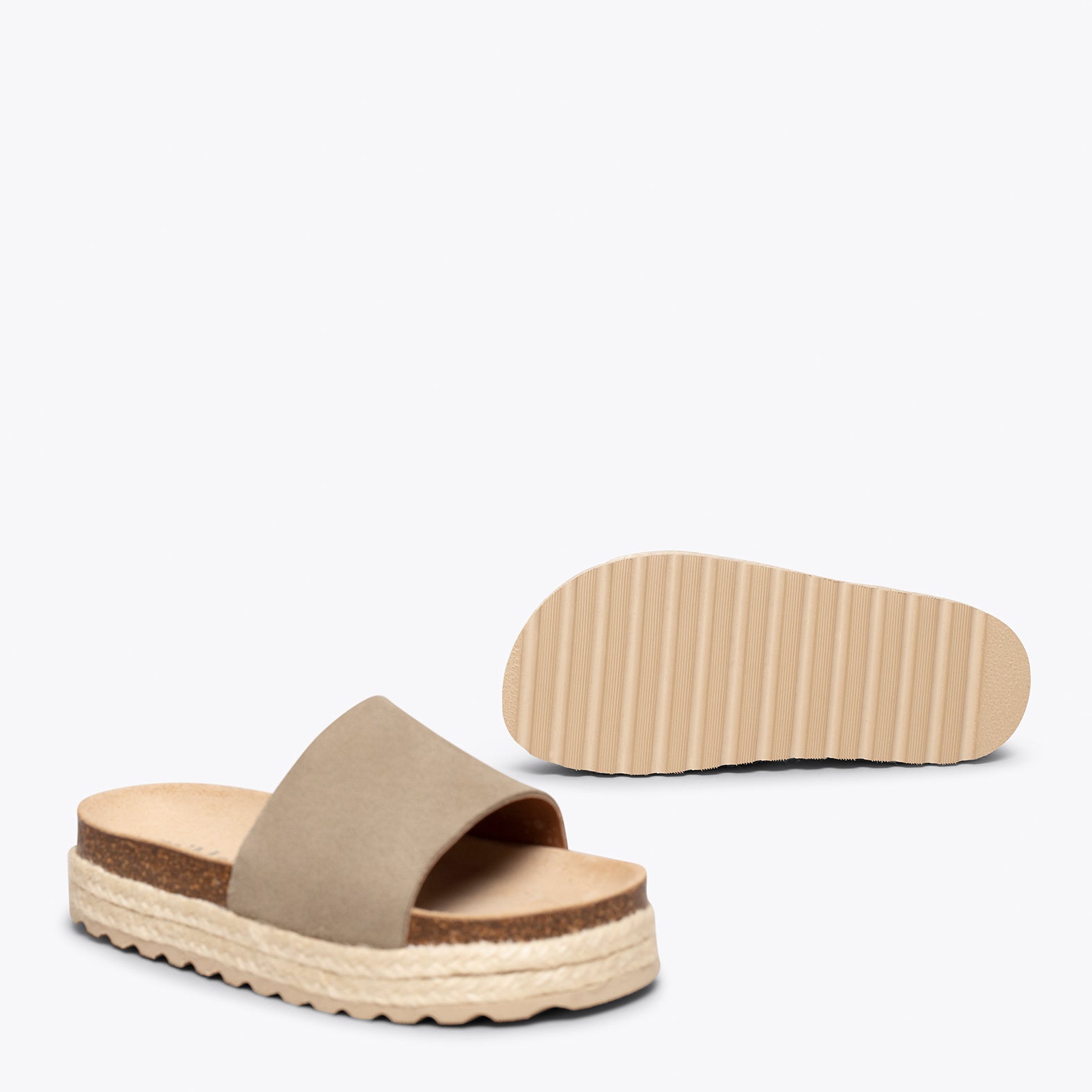 STRAWBERRY – TAUPE flat sandals for girls