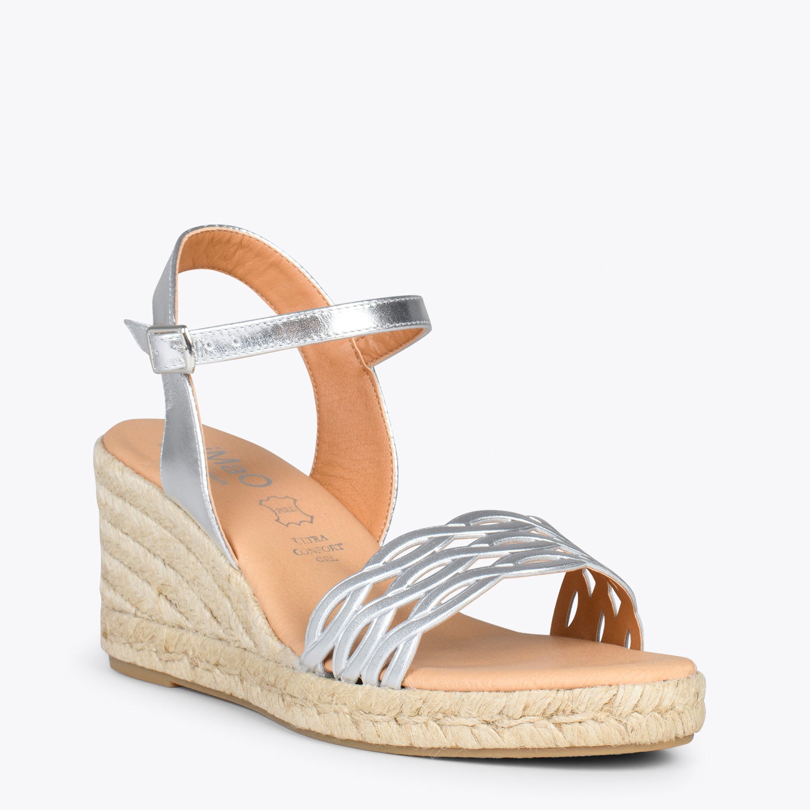 Silver best sale espadrille wedges