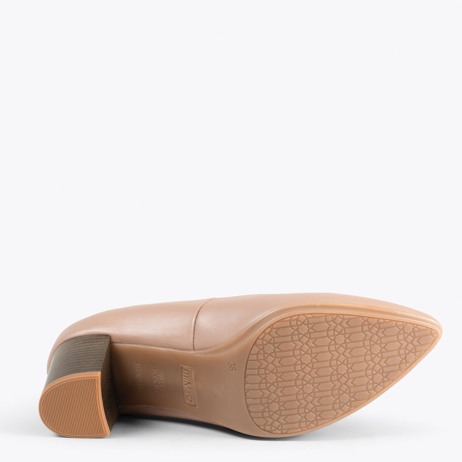 URBAN S SALON – Zapatos de tacón medio de napa TAUPE