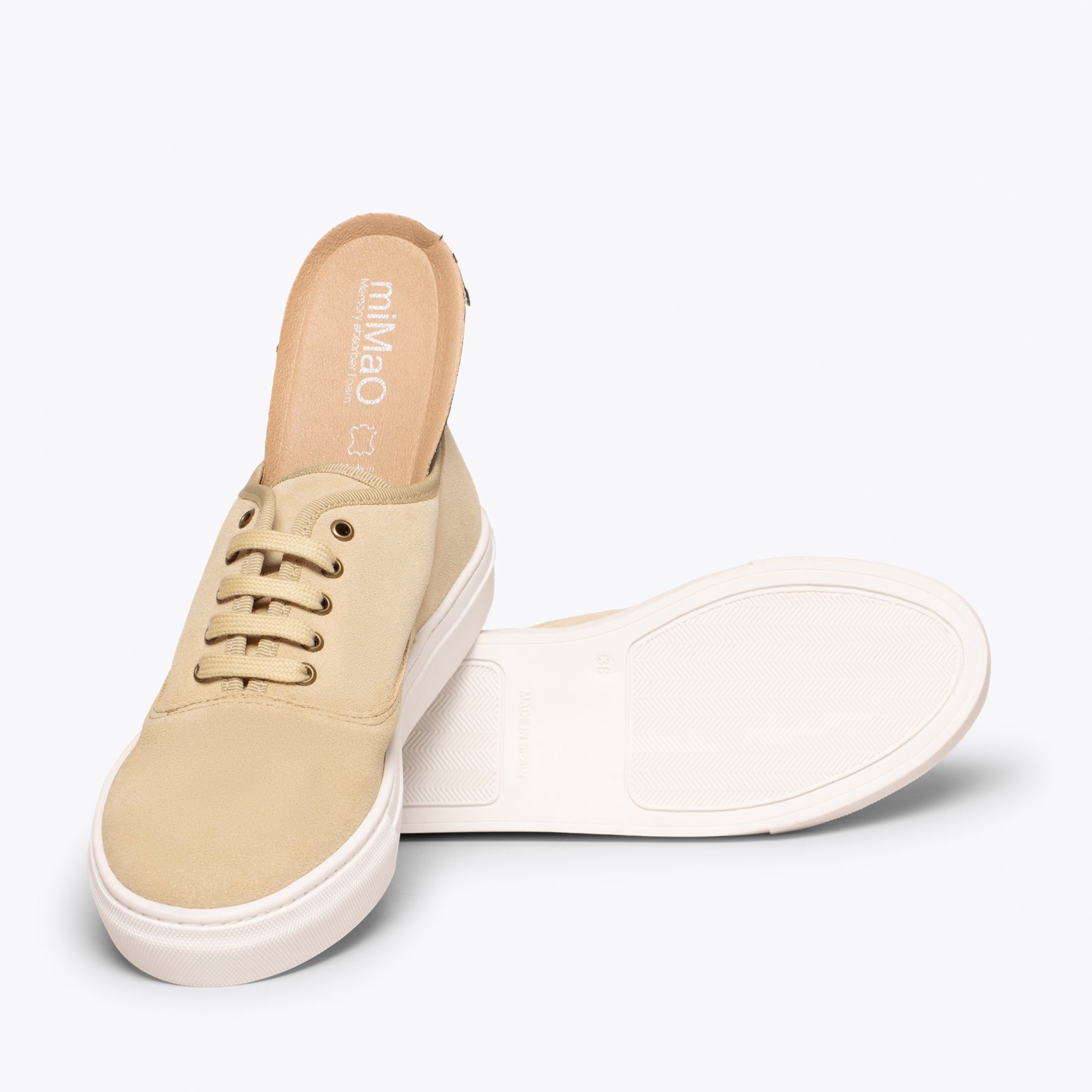 Zapatillas plataforma fashion beige