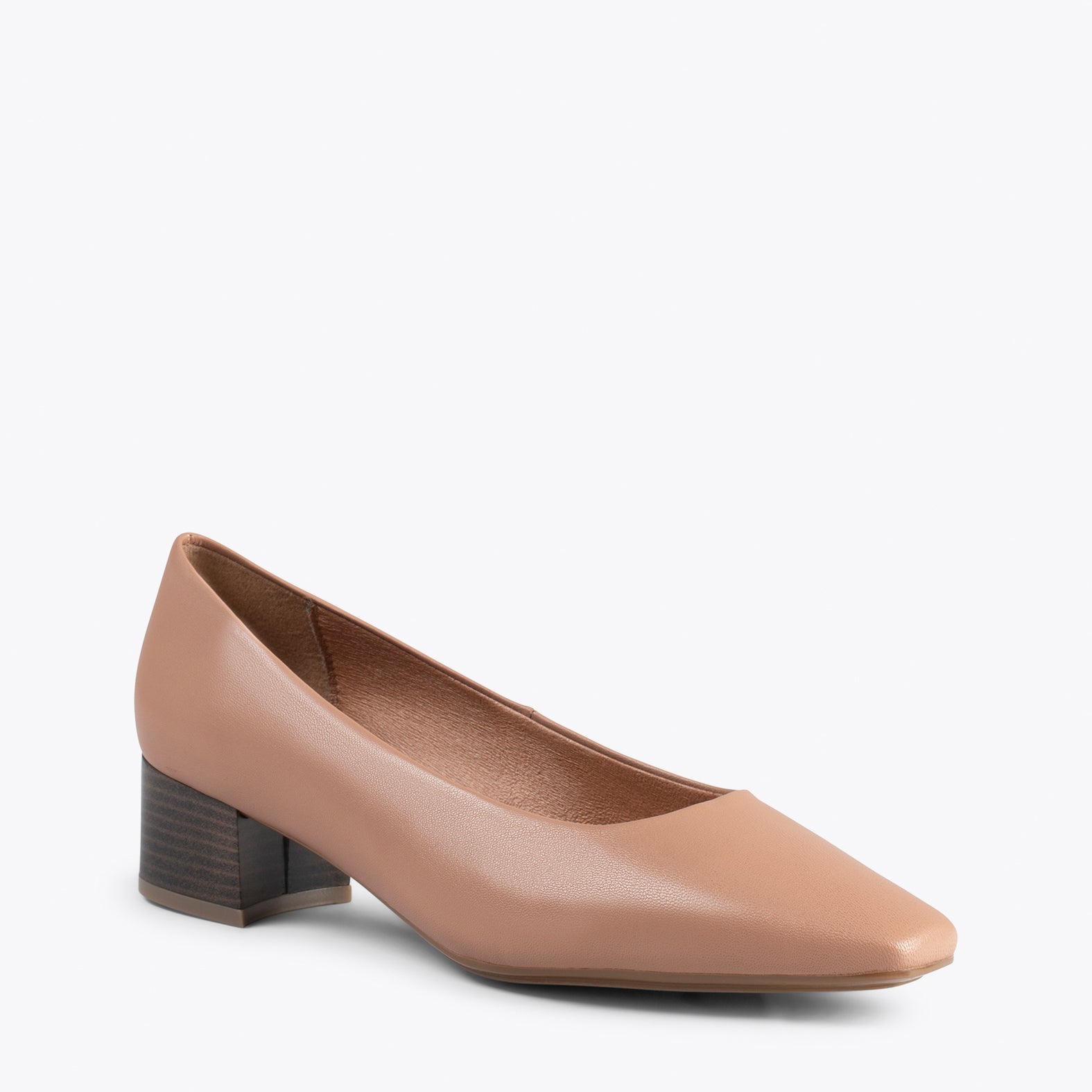 URBAN LADY – NUDE nappa leather low heels