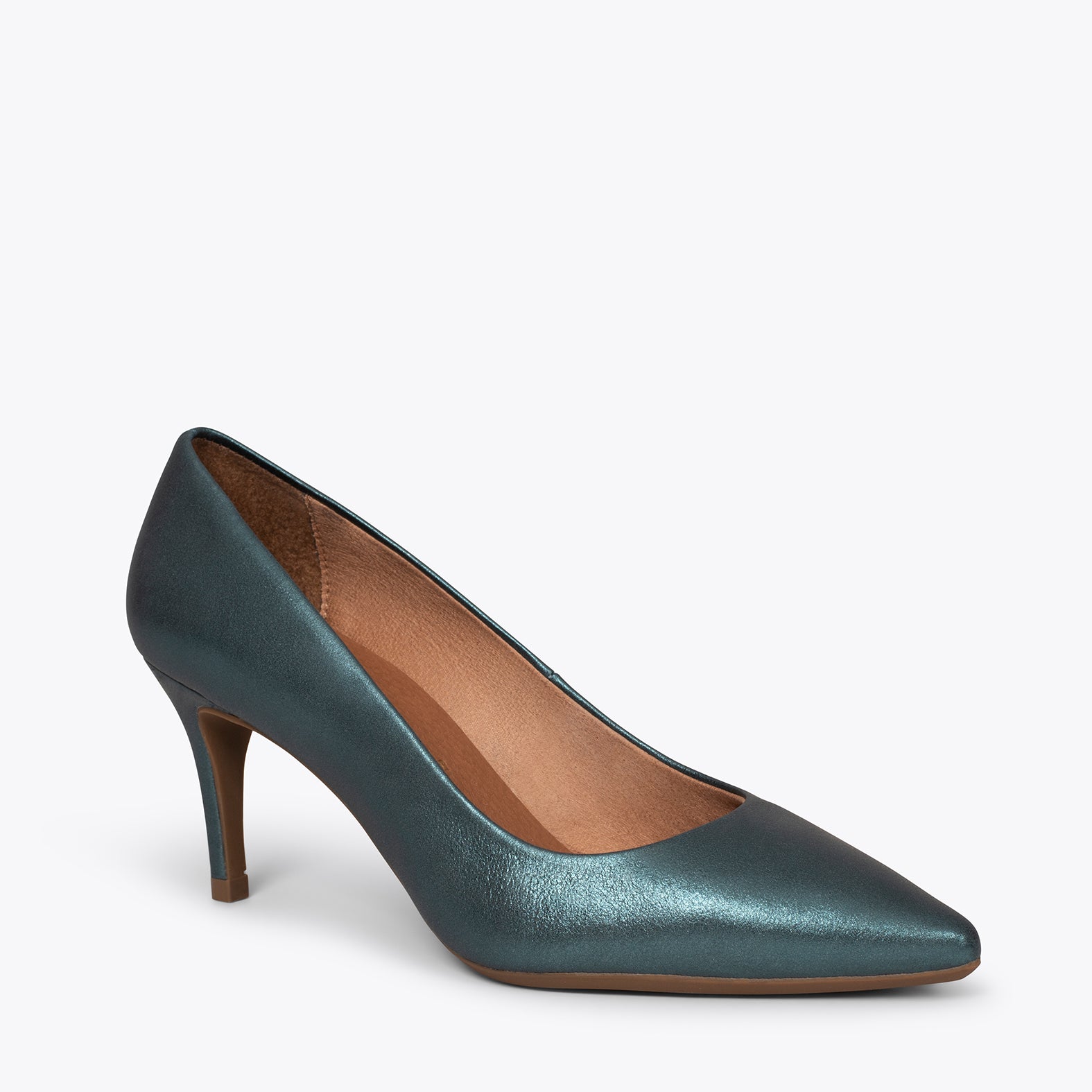 STILETTO – TEAL stiletto mid heel