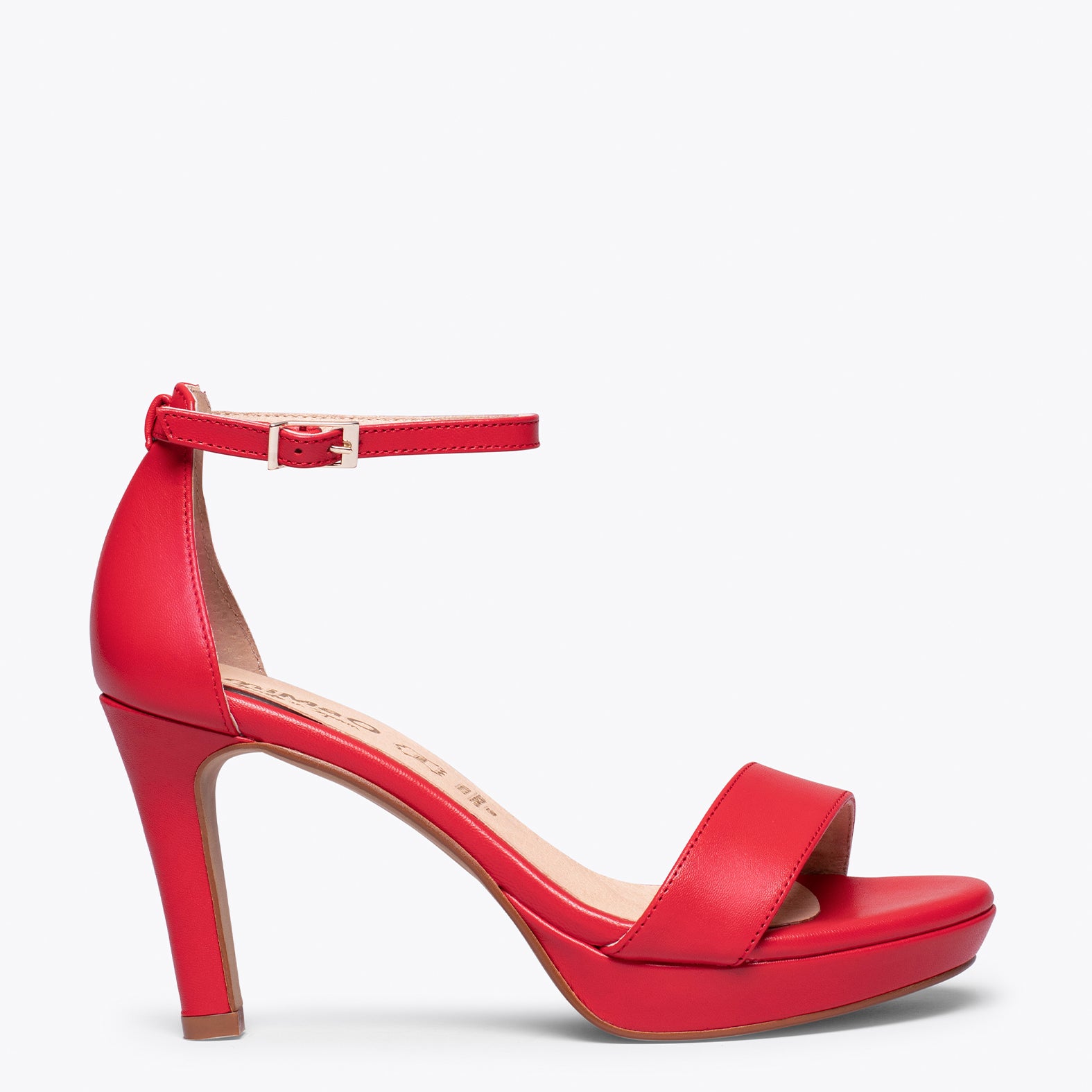 PARTY – RED high heel sandals with platform