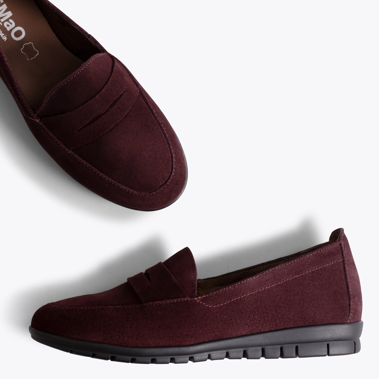 360  - BURGUNDY ultra-flexible moccasin