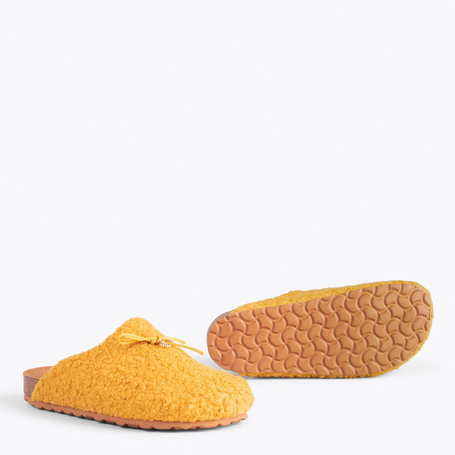 SWEET DREAMS – Zapatillas de estar por casa con lacito AMARILLO