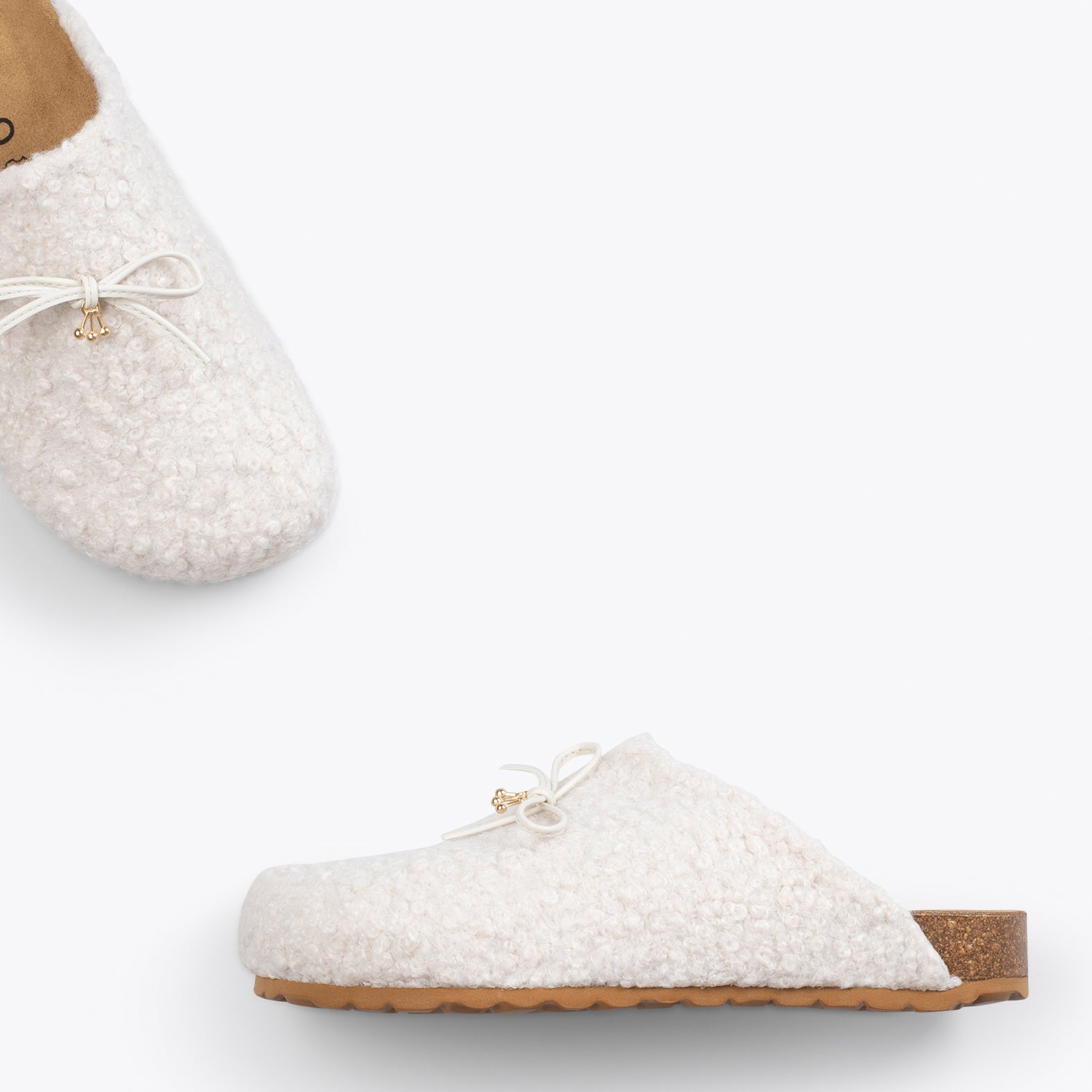 SWEET DREAMS – Zapatillas de estar por casa con lacito BEIGE
