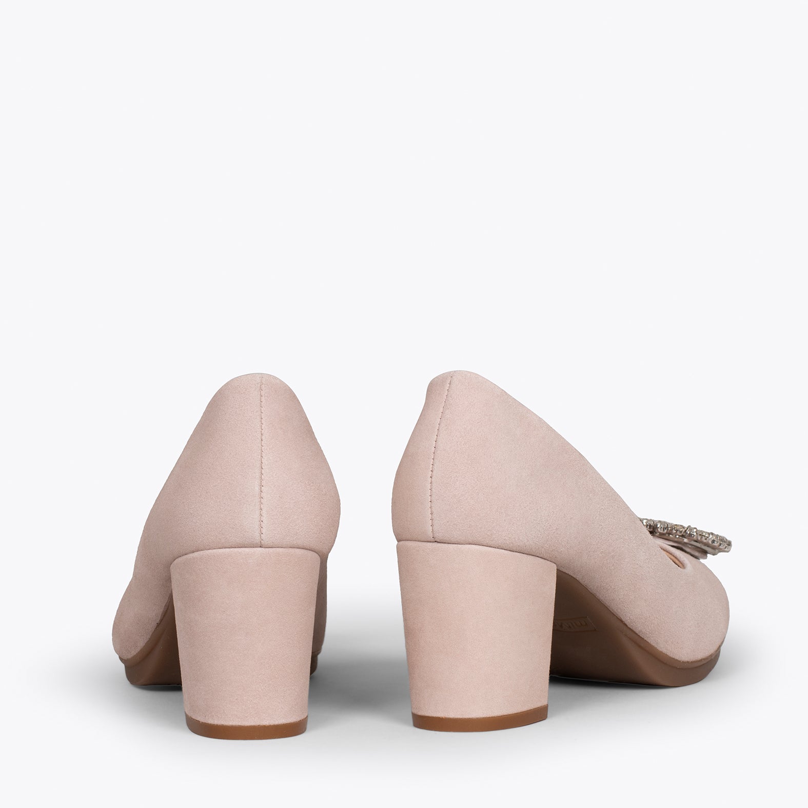 URBAN S CRISTAL Zapatos NUDE de tacón con pedrería