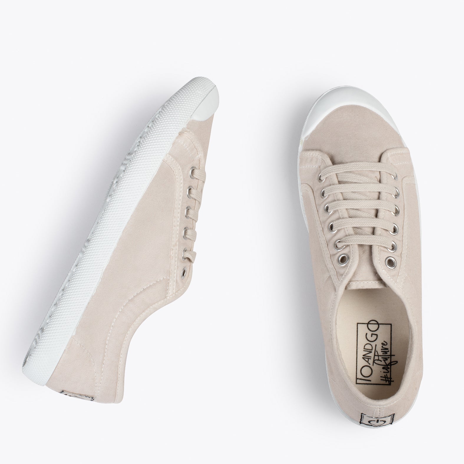 BAOBAB – BEIGE BCI cotton sneakers from IO&GO