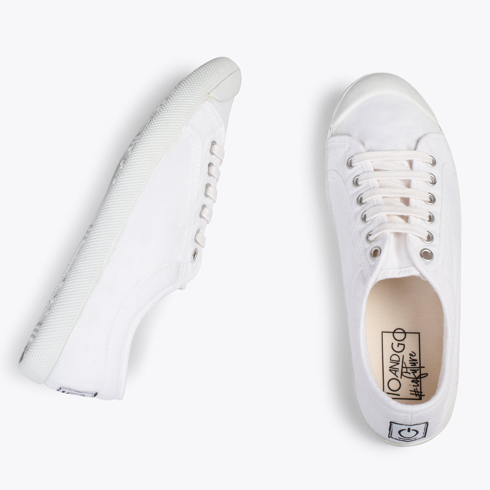 BAOBAB – WHITE BCI cotton sneakers from IO&GO