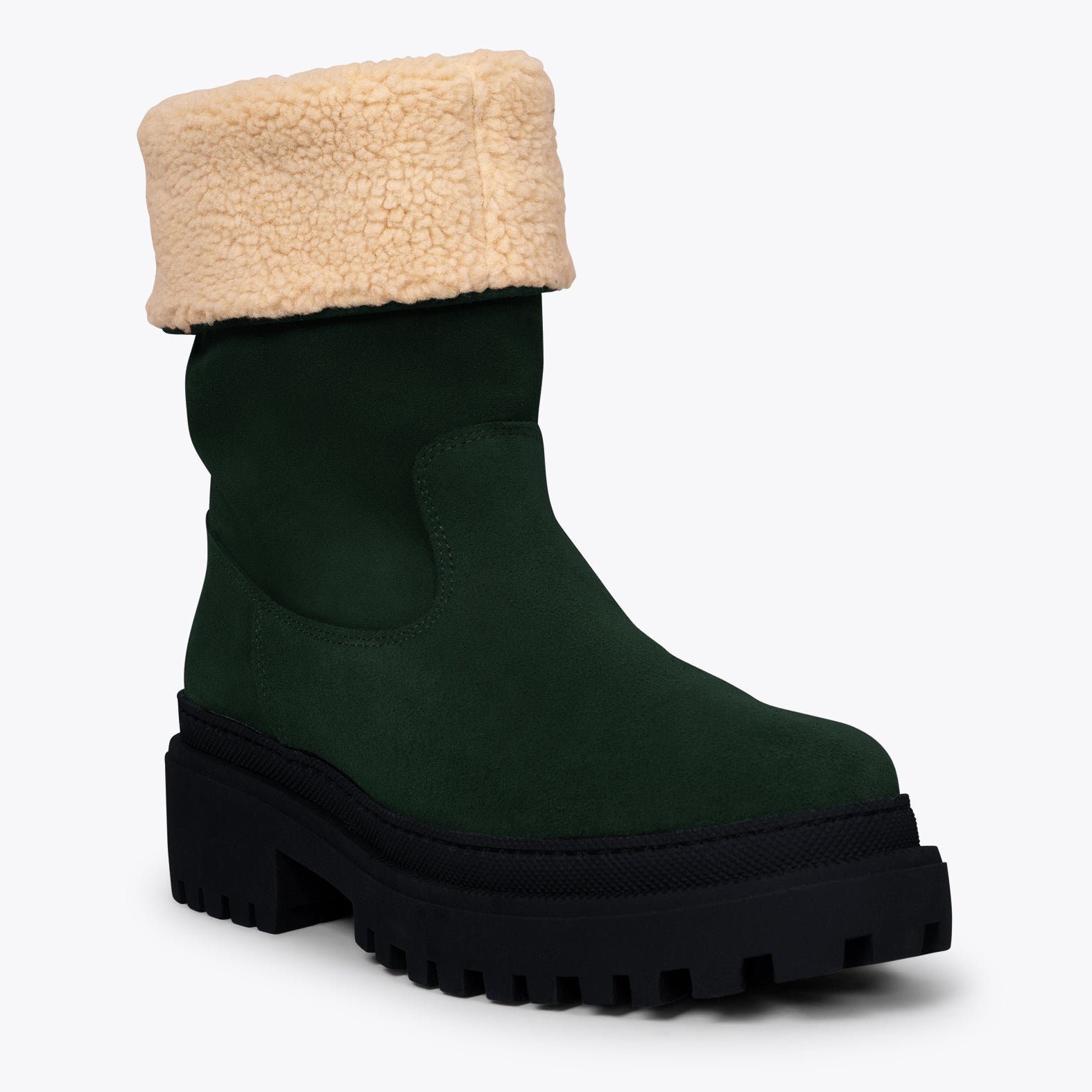 POLAR – GREEN boot crafted in water-repellent suede