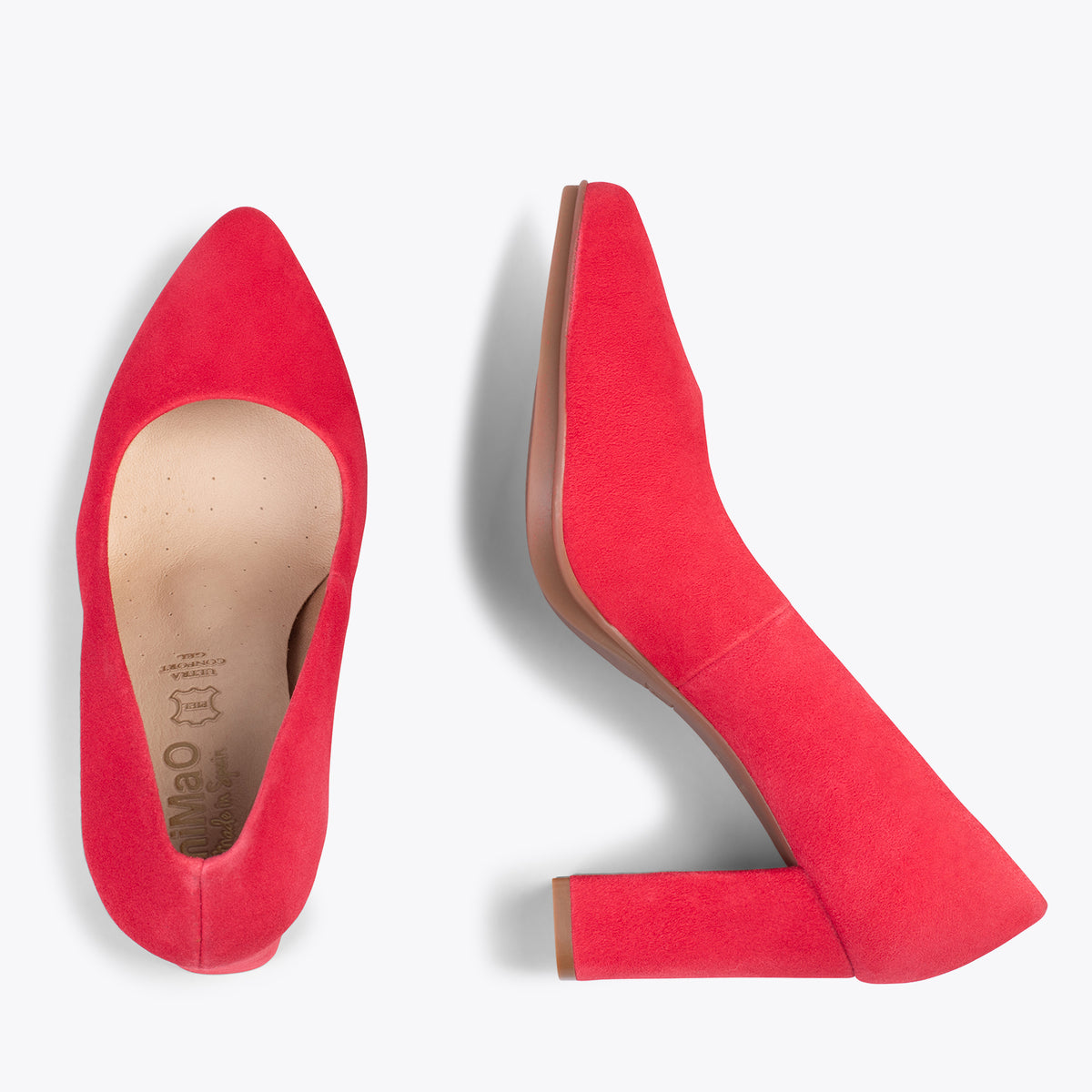 URBAN – RED suede leather high heel