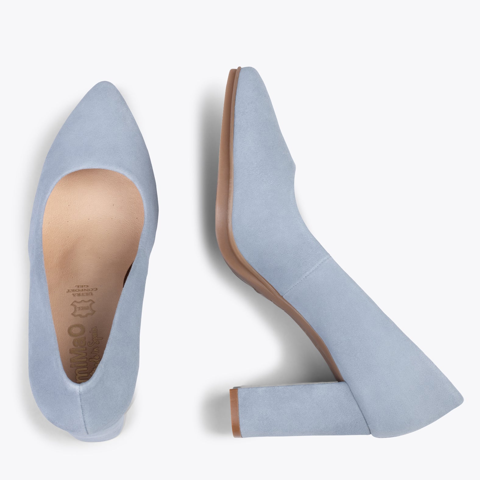 URBAN – AZURE BLUE suede leather high heel