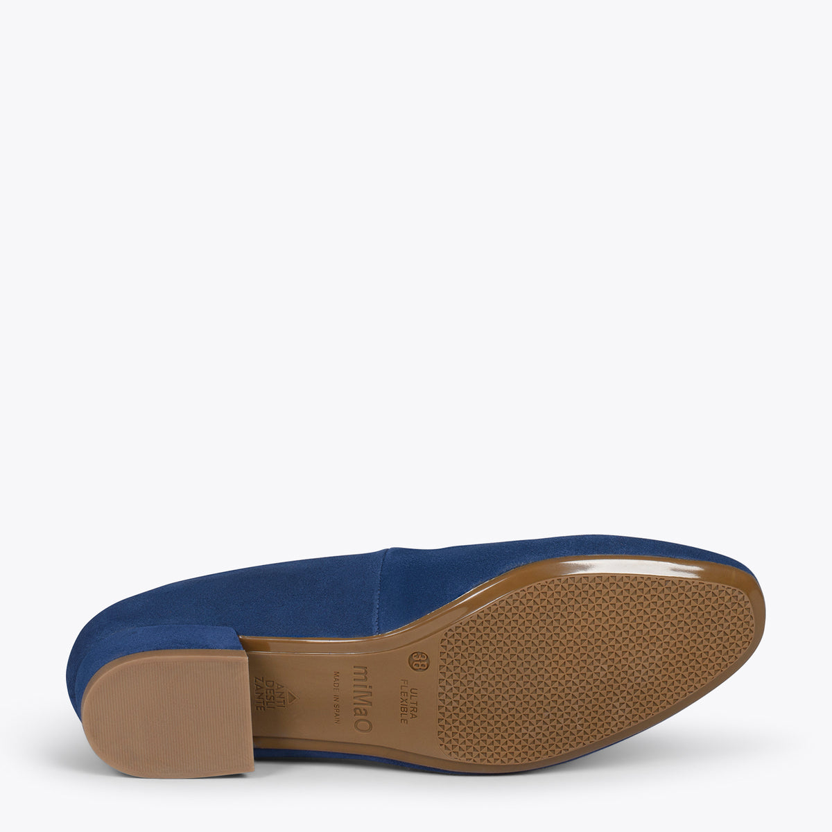 URBAN XS – Zapatos de tacón bajo de ante MARINO