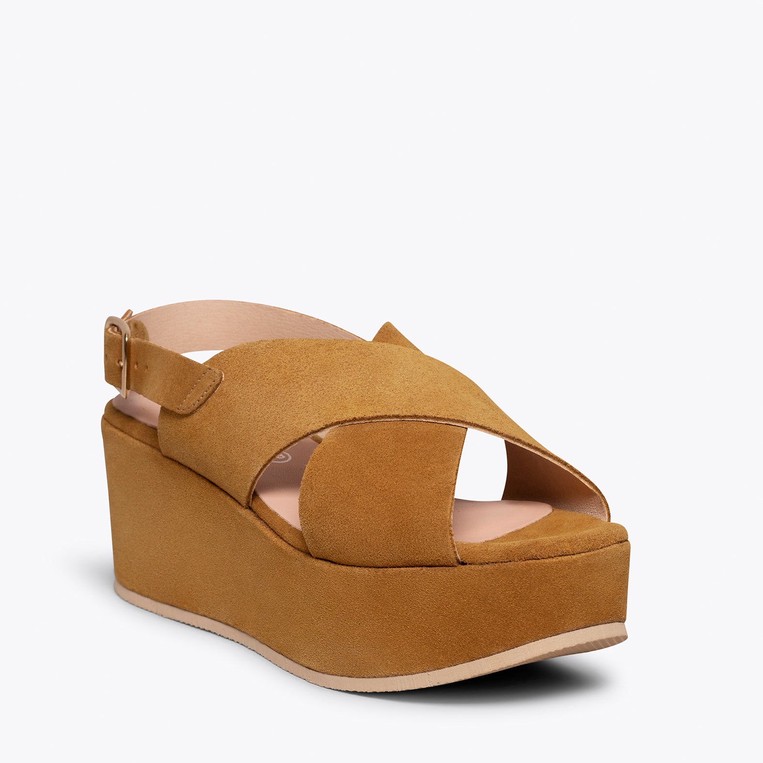 Sandale CAMEL plateforme avec brides crois es Sandales