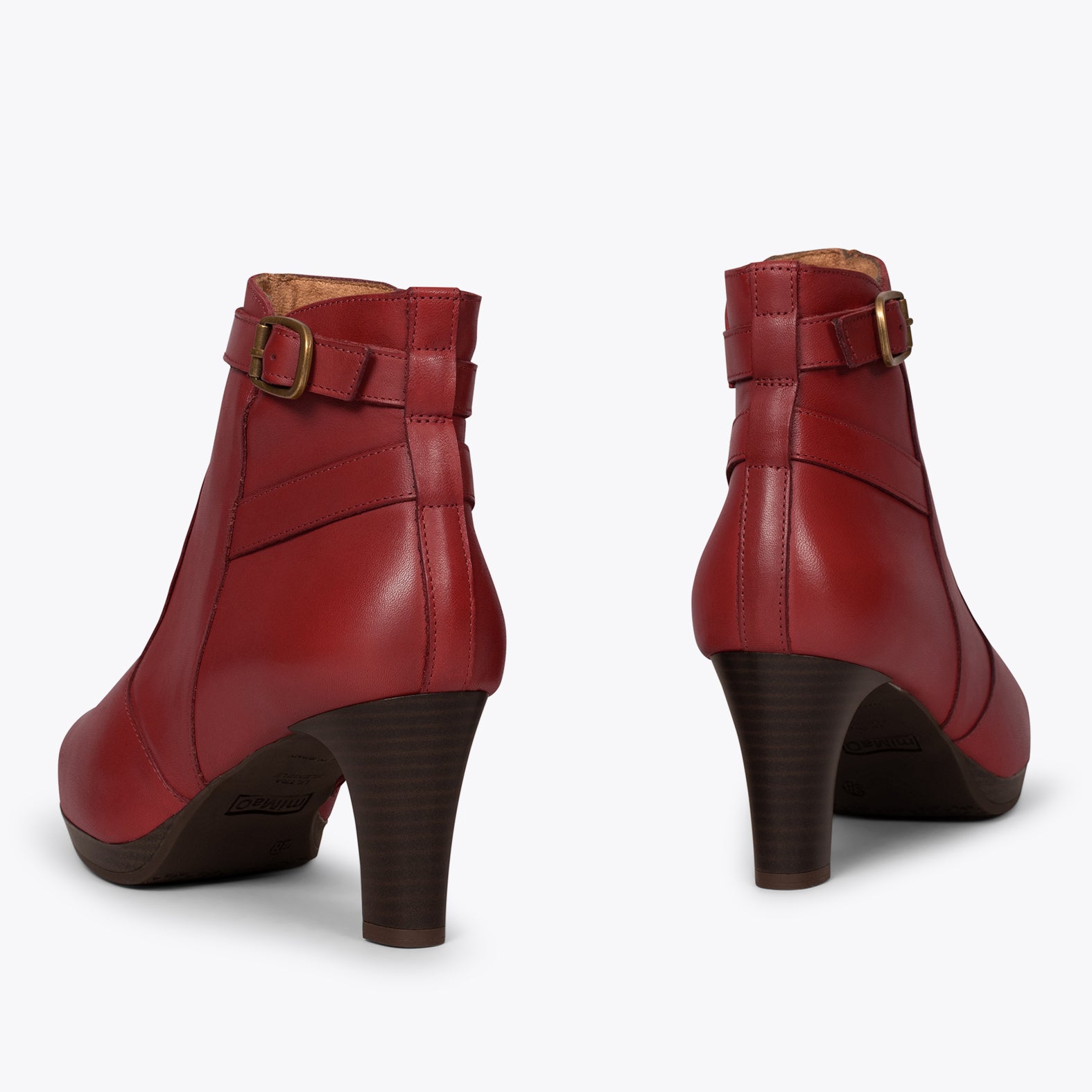 MILAN - BURGUNDY high heel elegant booties