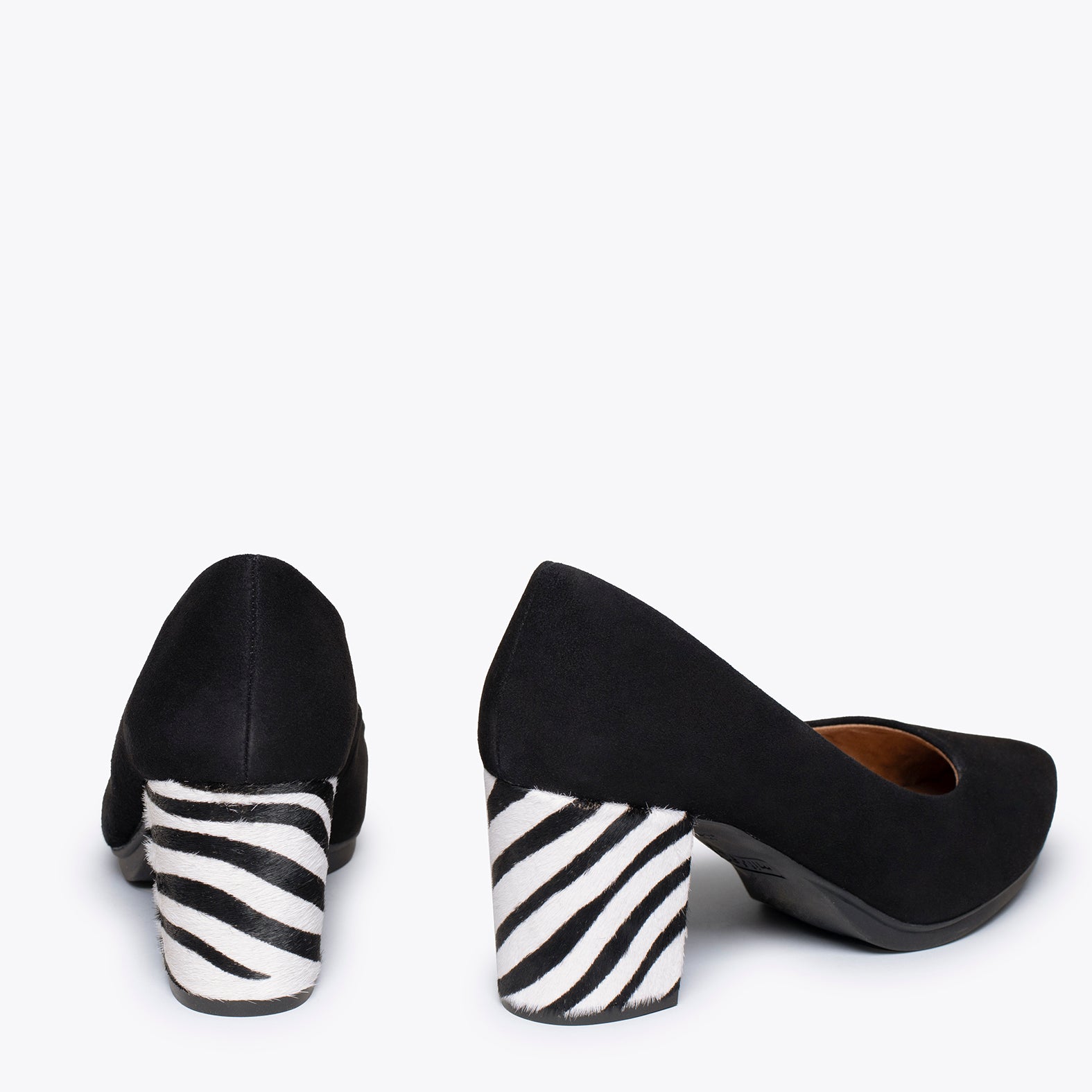 URBAN S WILD - Zapatos negros de tacón Animal Print CEBRA