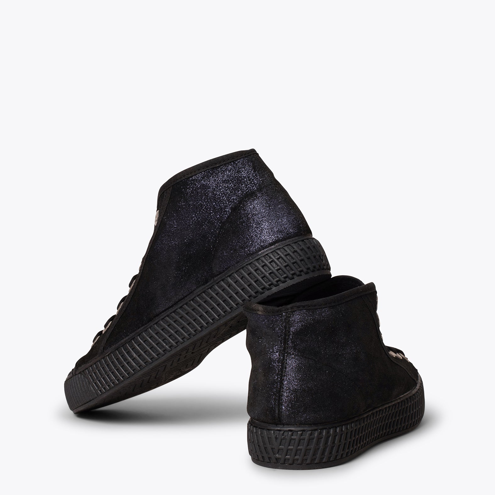 JUMP – NAVY metallic nappa leather sneakers