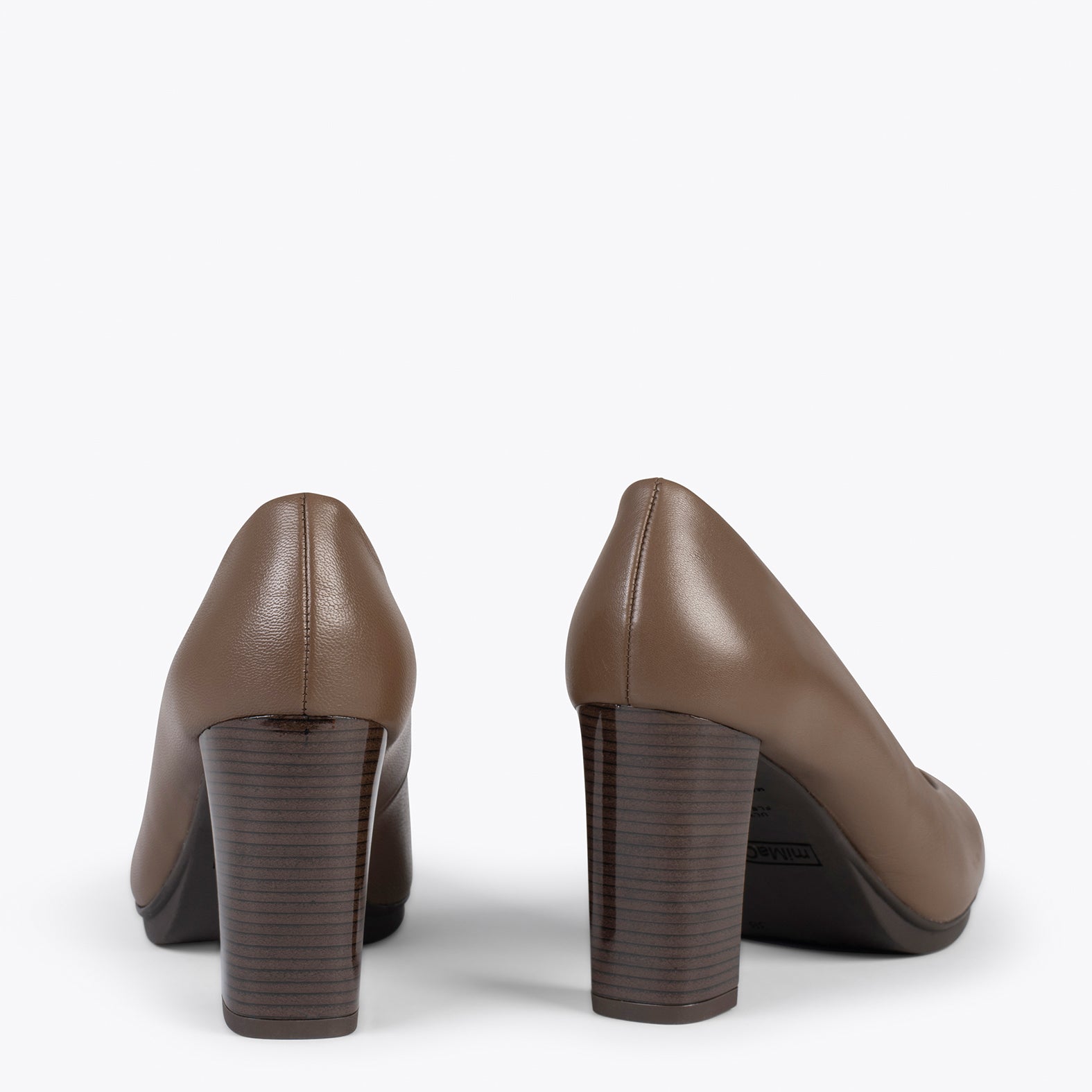URBAN SHINE – BROWN nappa leather high heels