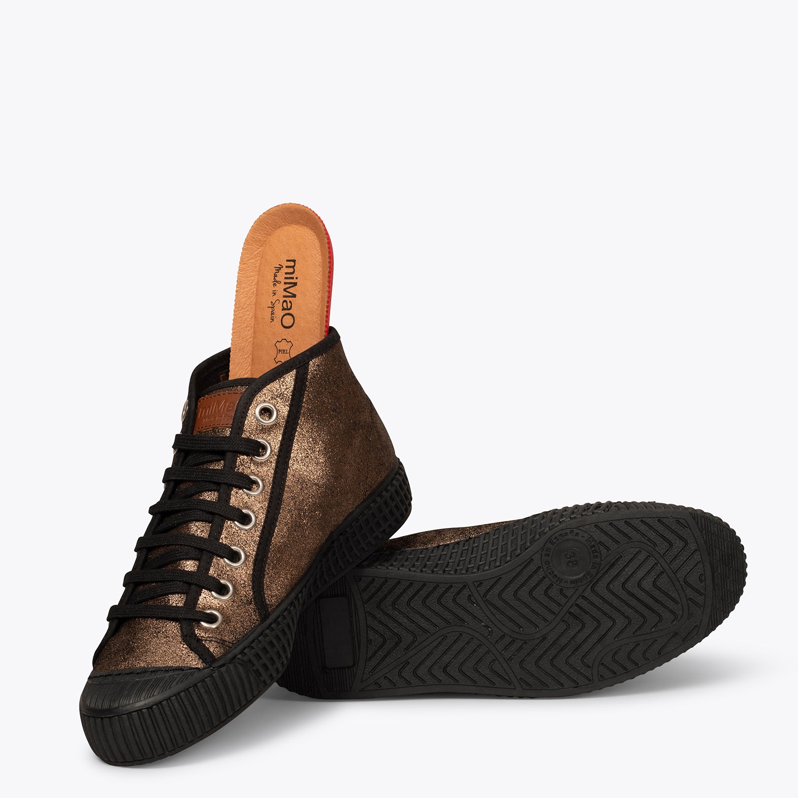 JUMP – COPPER metallic nappa leather sneakers