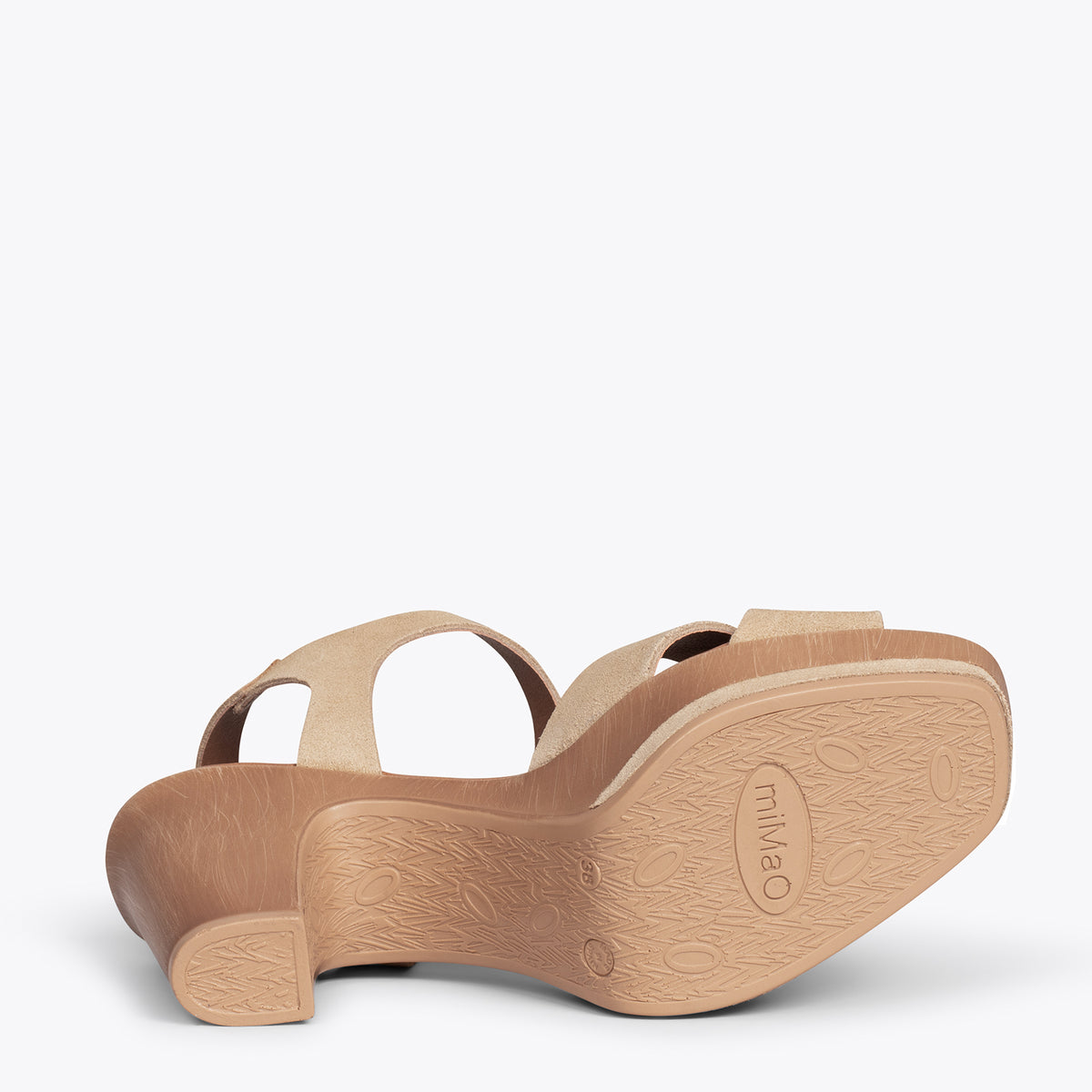 MYKONOS – BEIGE high heel sandals with platform