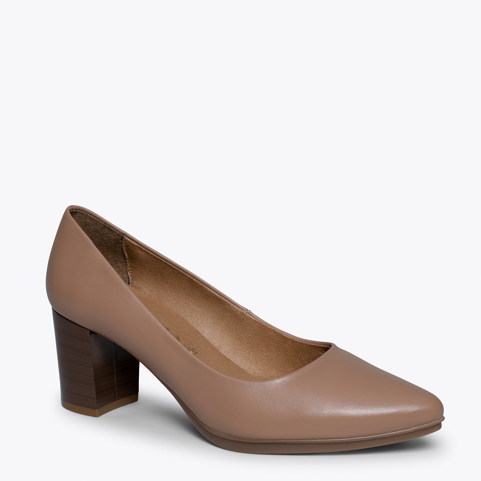 URBAN S SALON – TAUPE nappa leather mid heels