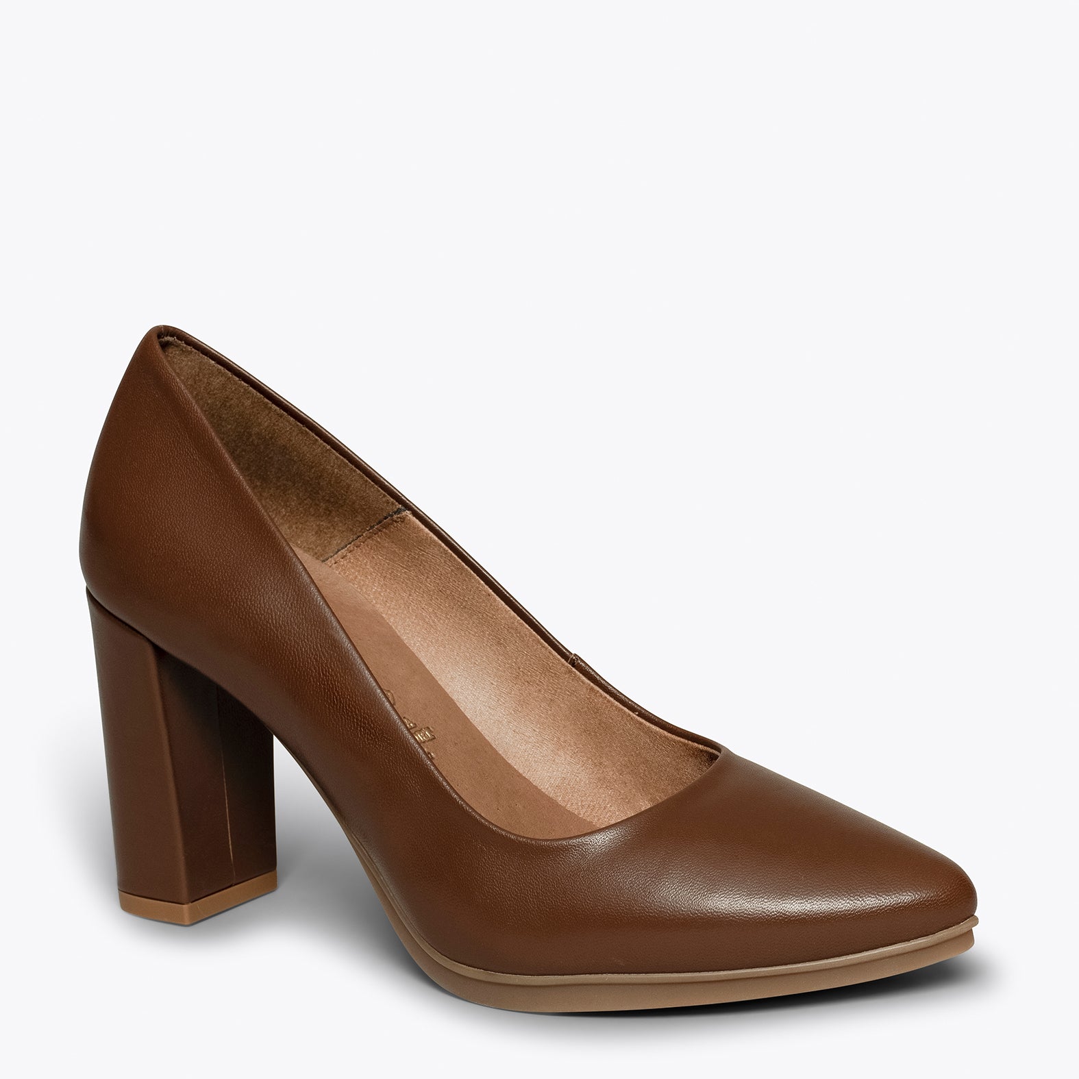 URBAN SALON – BROWN nappa leather high heel