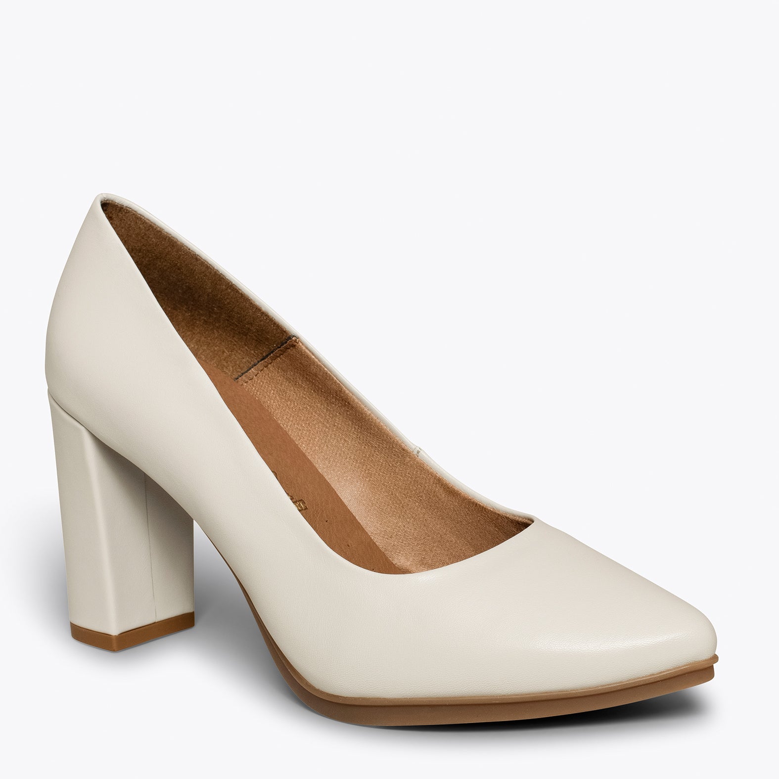 URBAN SALON – WHITE nappa leather high heel