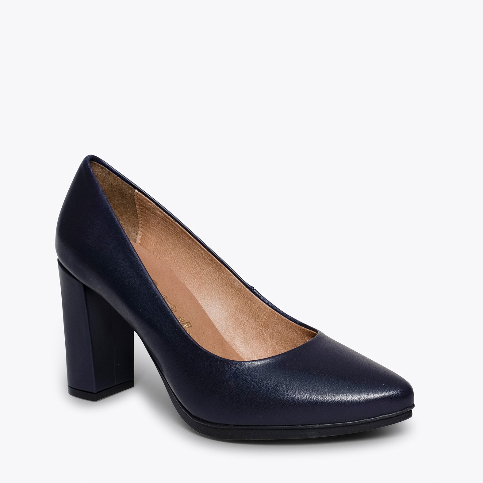 URBAN SALON – NAVY nappa leather high heel