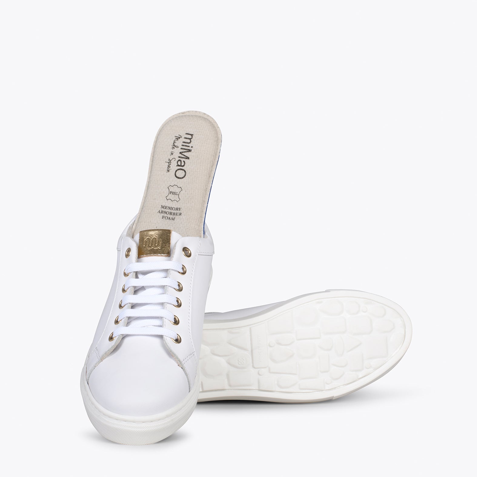 SNEAKER – WHITE & GOLD casual sneakers for women