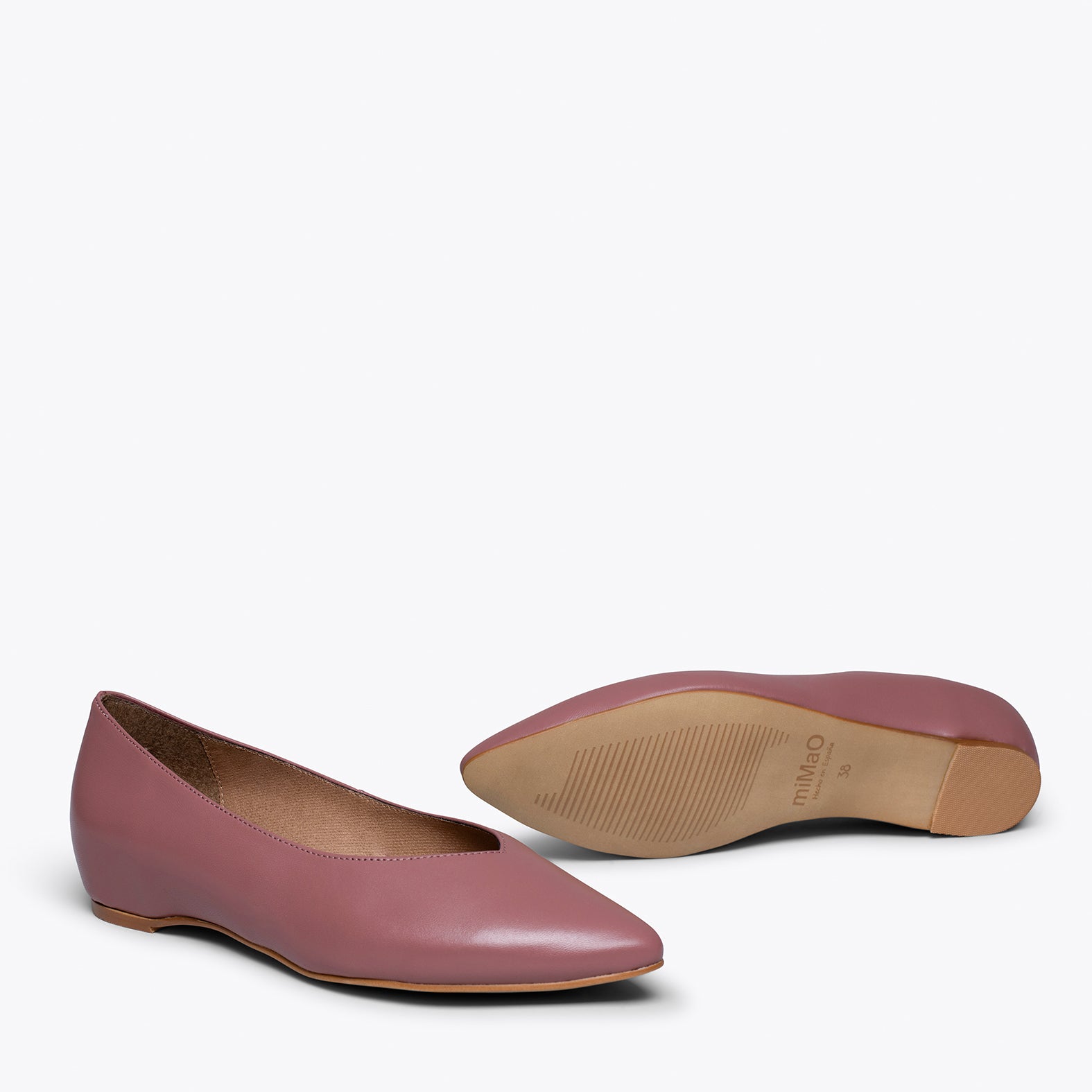 URBAN WEDGE- ASH PINK flat shoes with hidden wedge