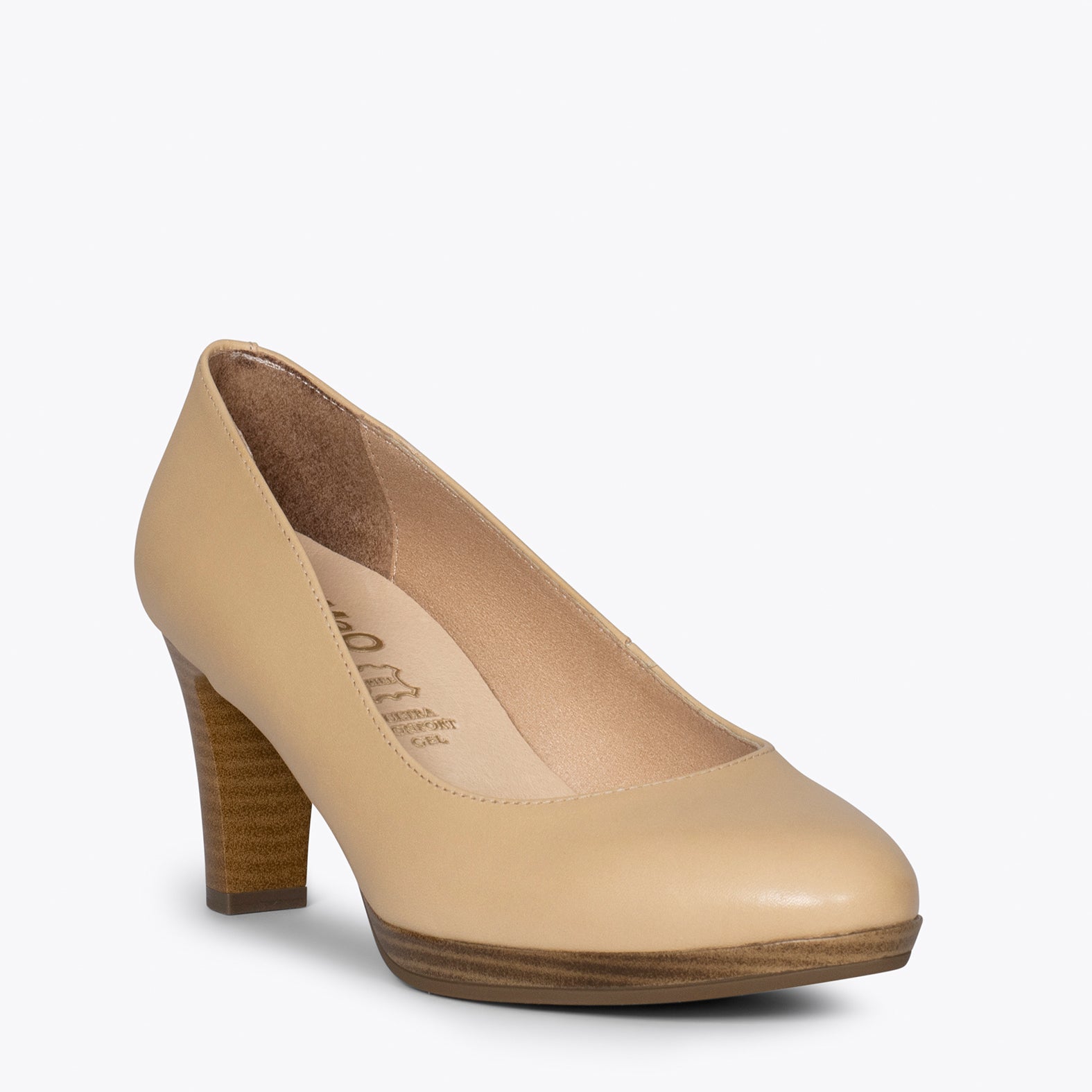 FLIGHT  – BEIGE women's shoes with heel and platform