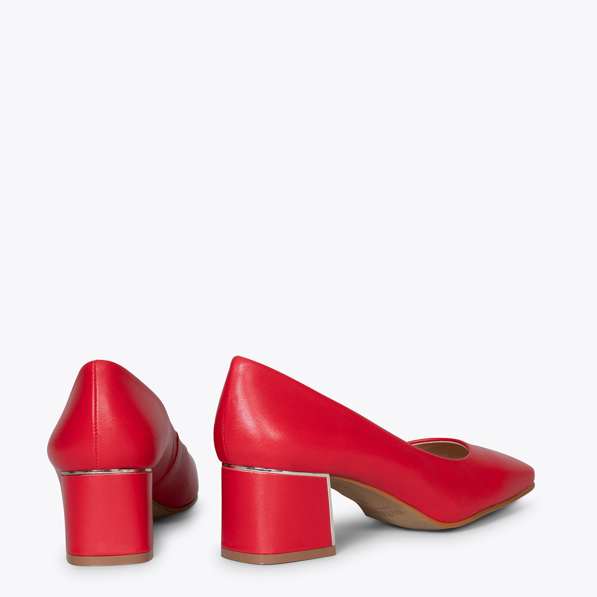 FEMME Zapatos de tacón con puntera cuadrada ROJOS