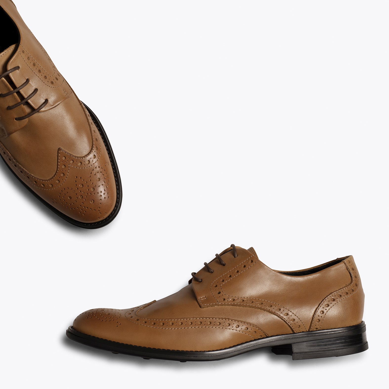 OXFORD Chaussure homme CAMEL avec coupe anglaise