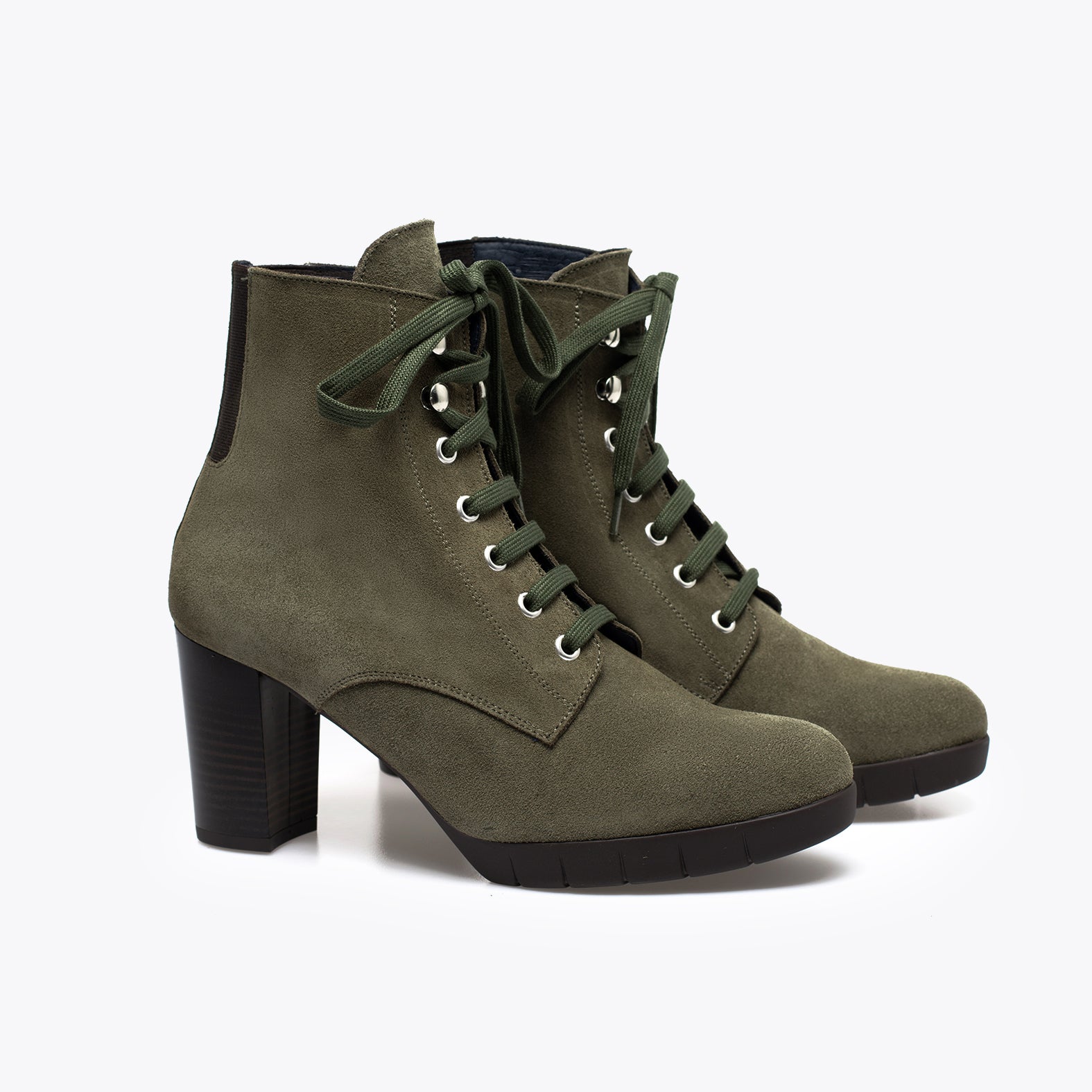 SKINNY - GREEN high heel ankle boot