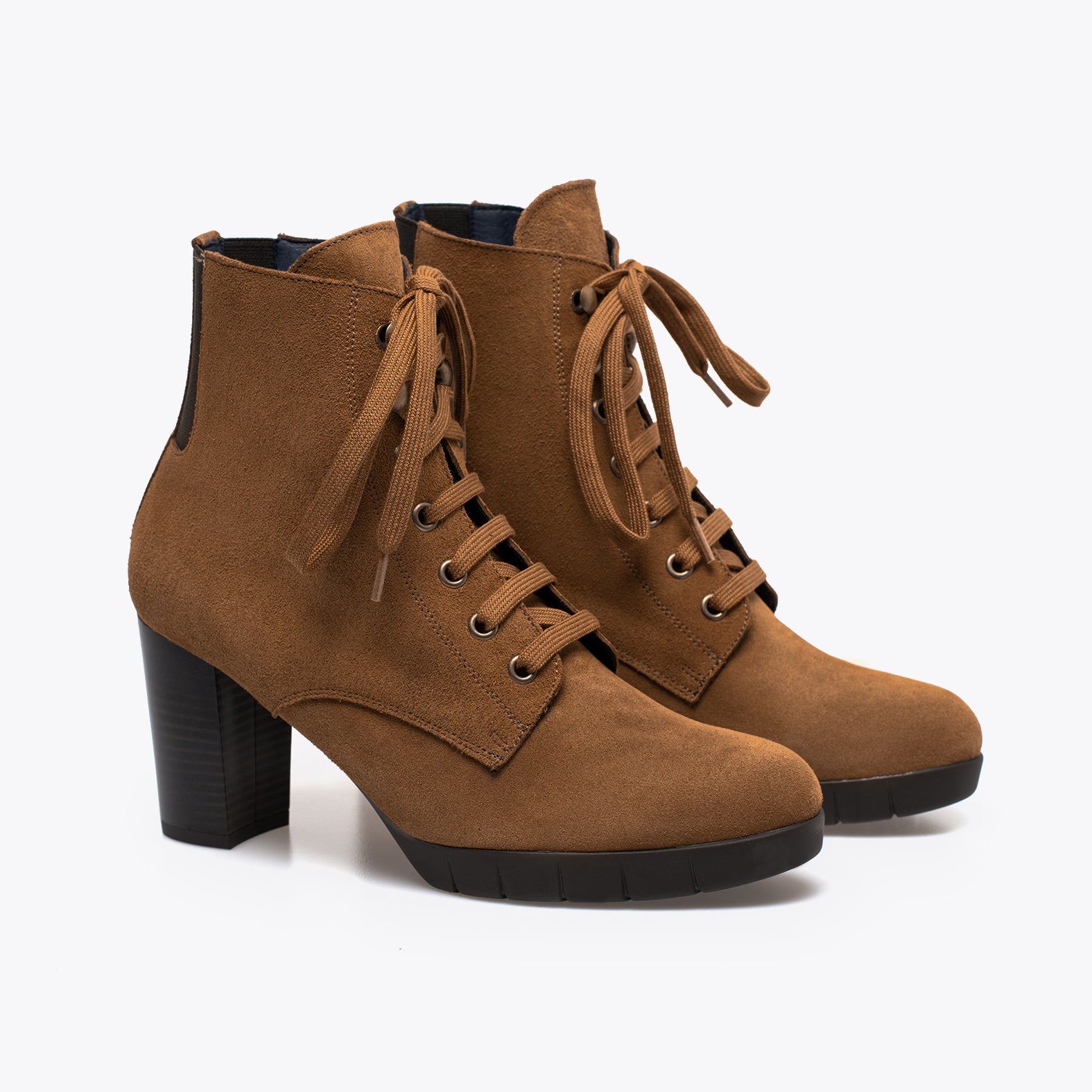 SKINNY - CAMEL high heel ankle boot