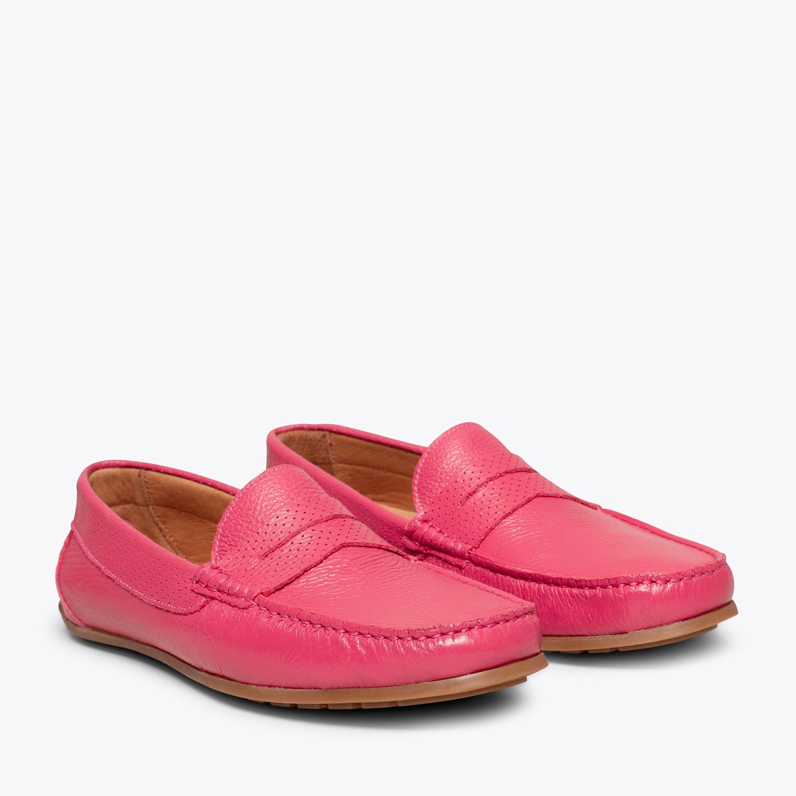 MOCASSIN Mocassin en cuir d contract pour homme ROSE