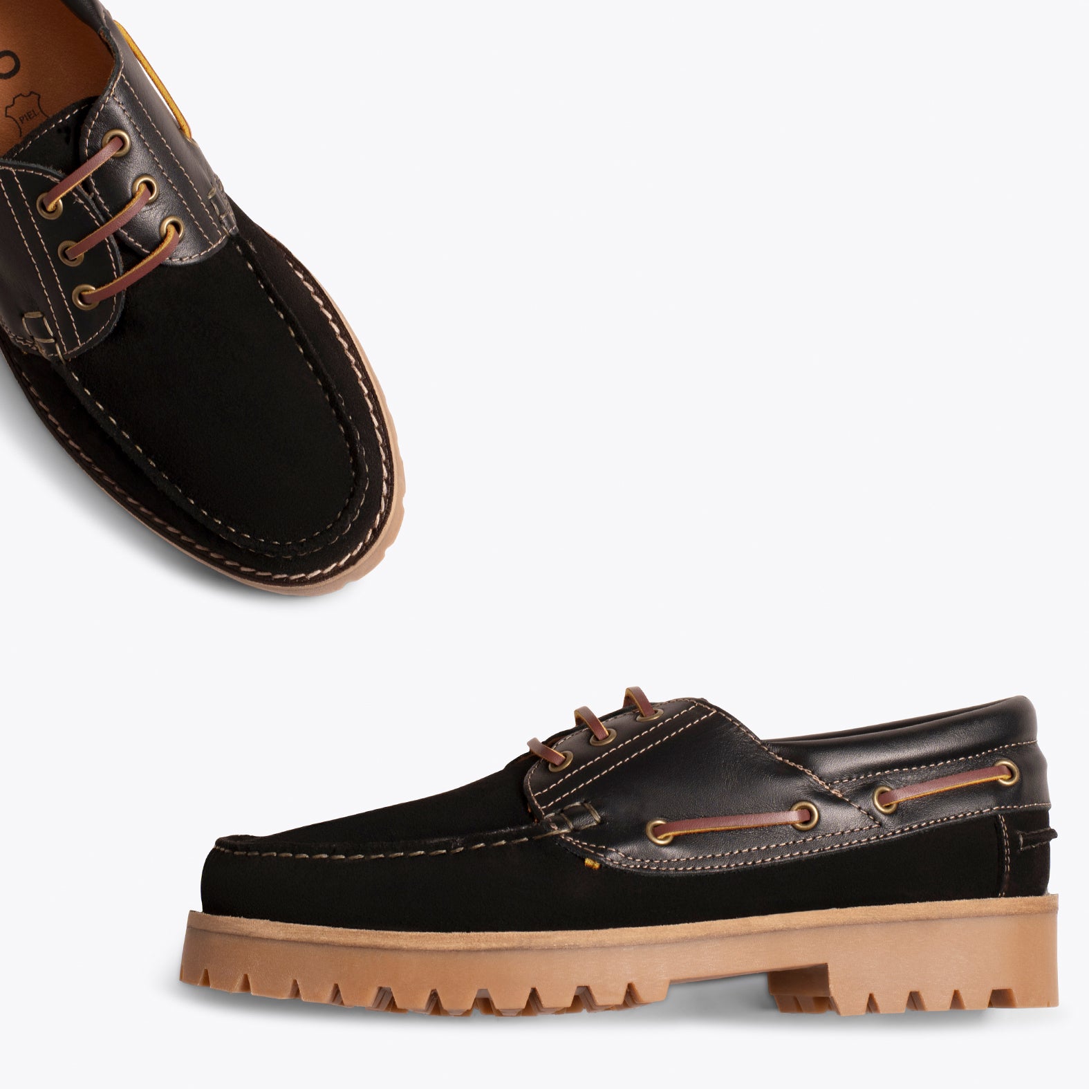 Black Boat Shoes for Men Men s Leather Shoes miMaO miMaO