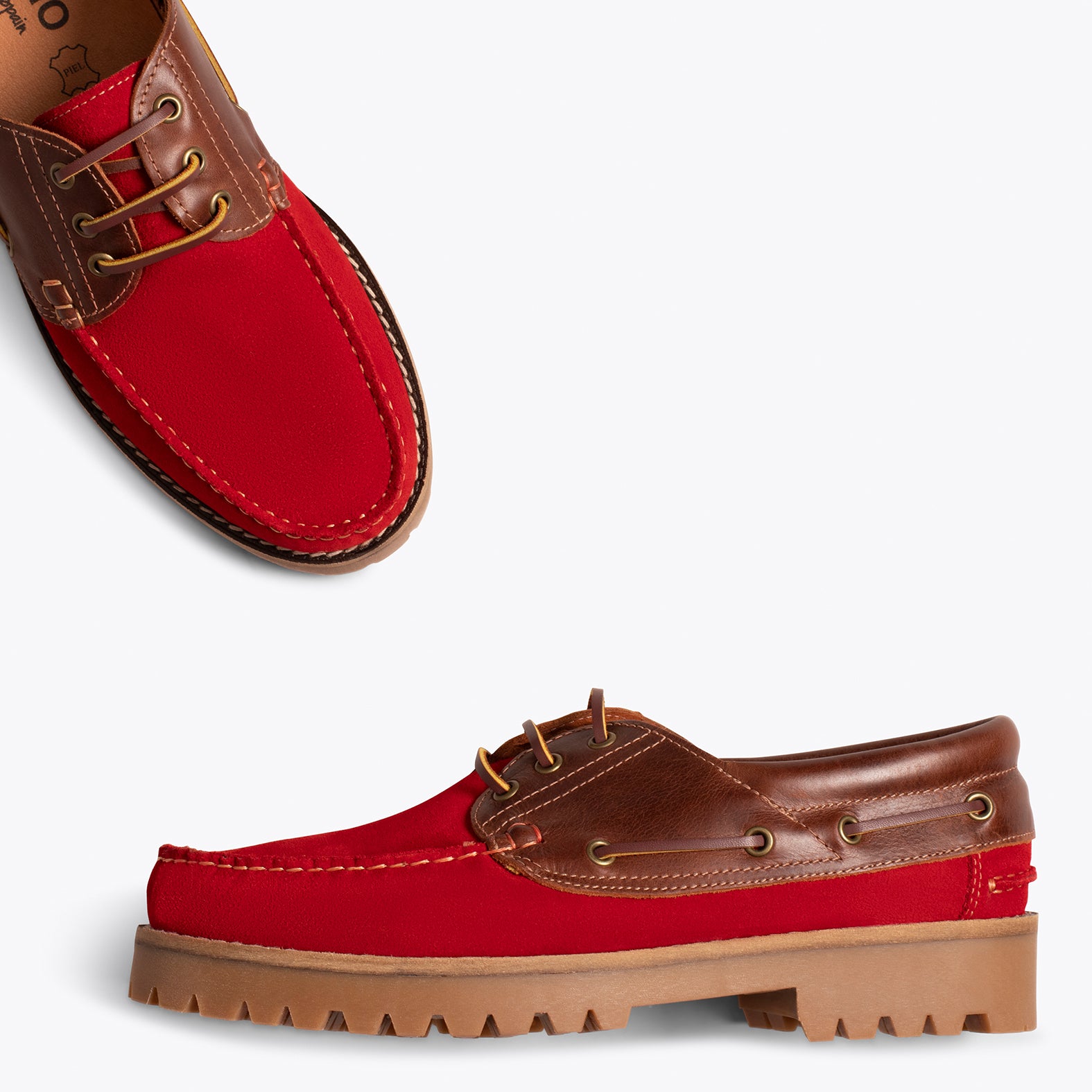 Red Boat Shoes for Men Men s Leather Shoes miMaO miMaO