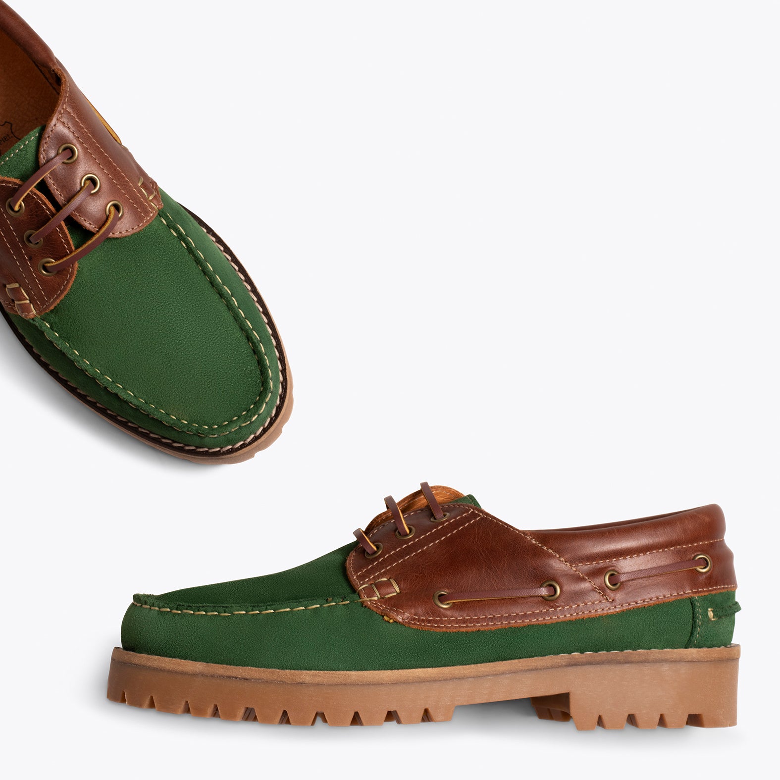 Green cheap deck shoes